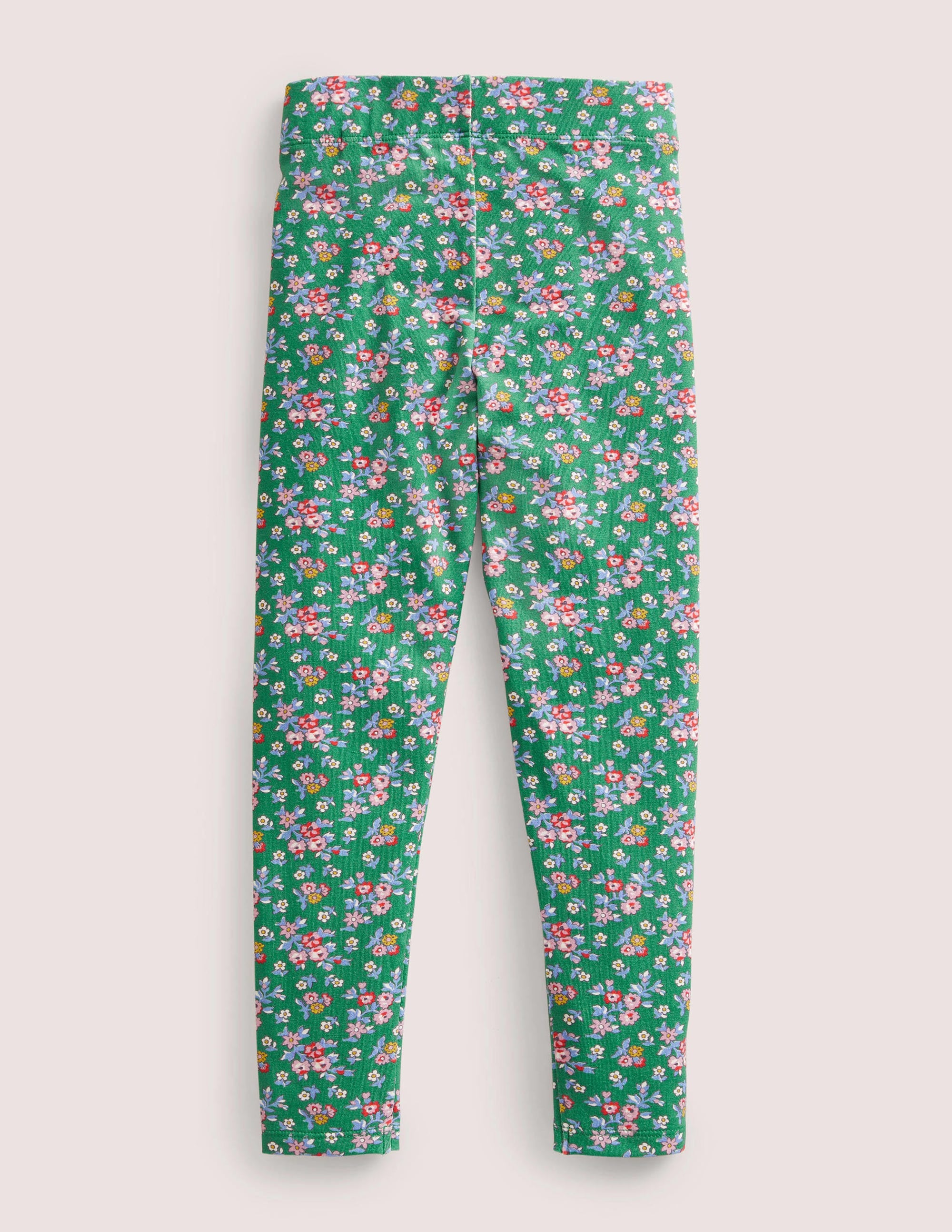 Fun Appliqué Leggings-Shady Glade Green Robins - Image 2