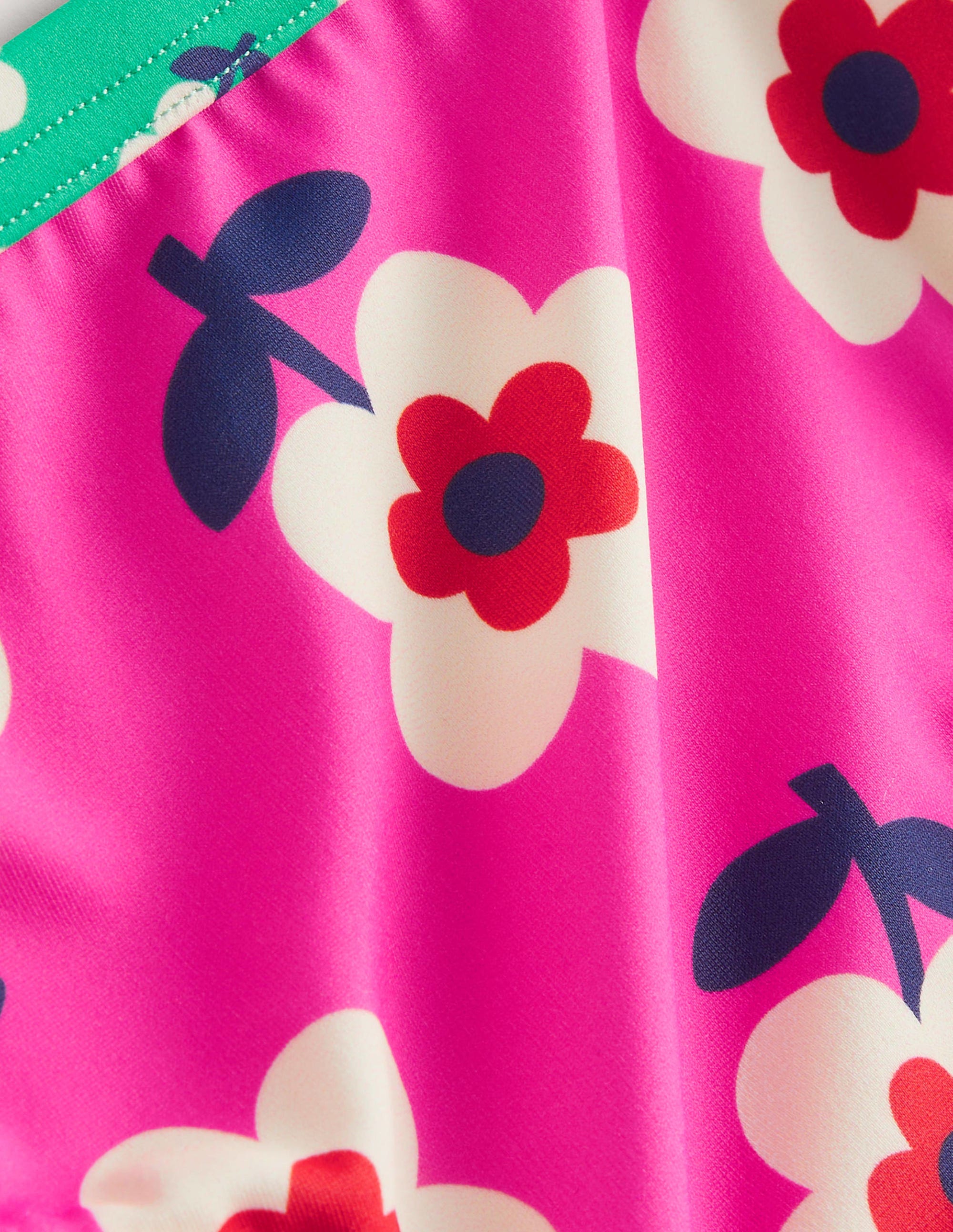 Patterned Bikini Bottoms-Tickled Pink Daisy - Image 3