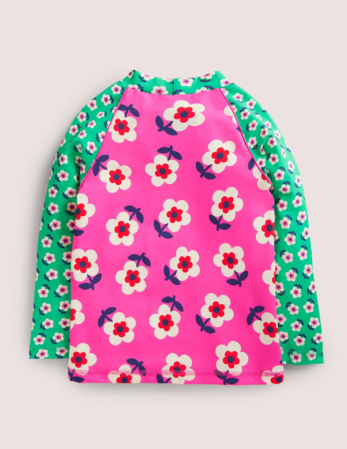 Patterned Rash Vest-Tickled Pink Daisy - Image 2