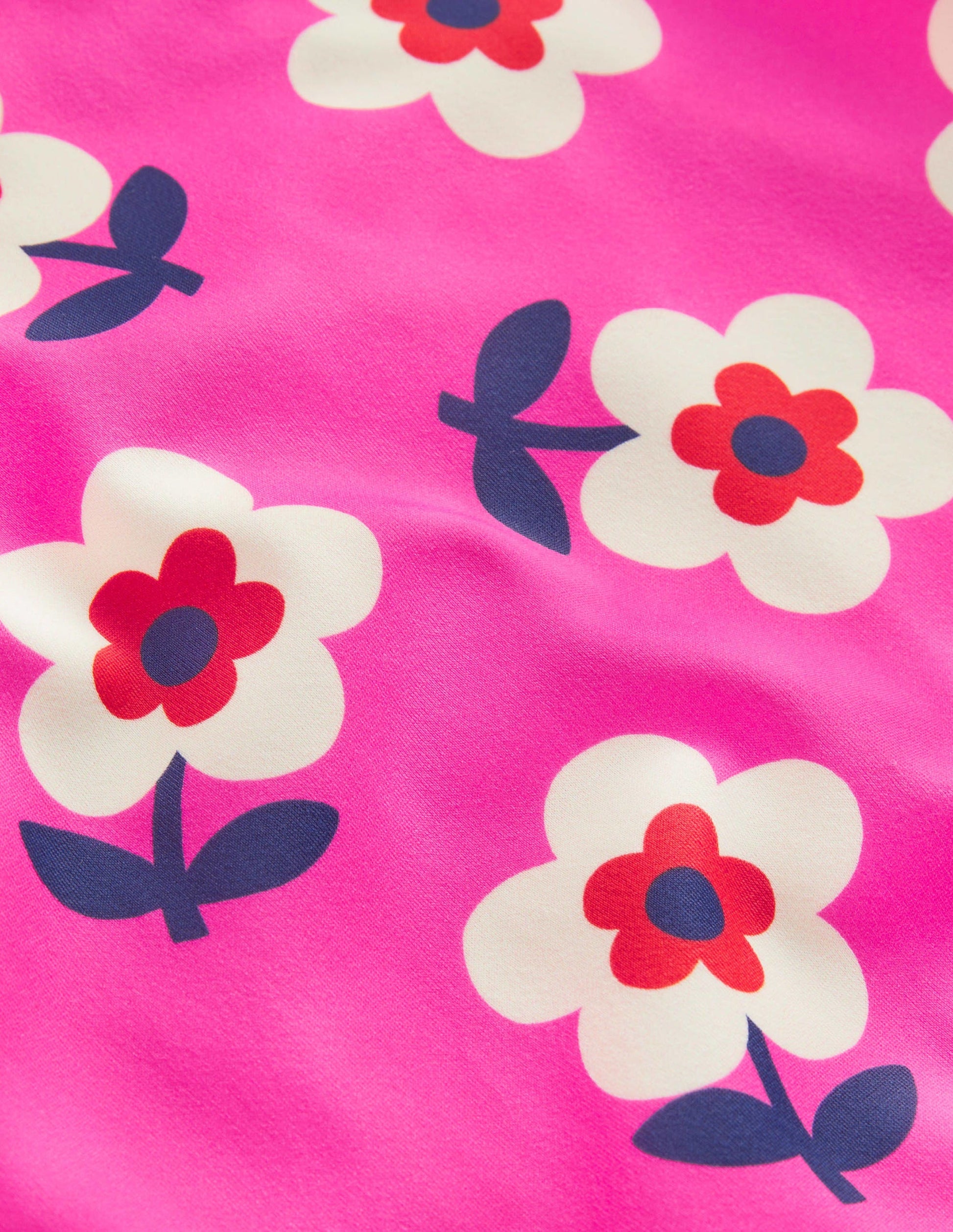 Cross-back Printed Swimsuit-Tickled Pink Daisy-3