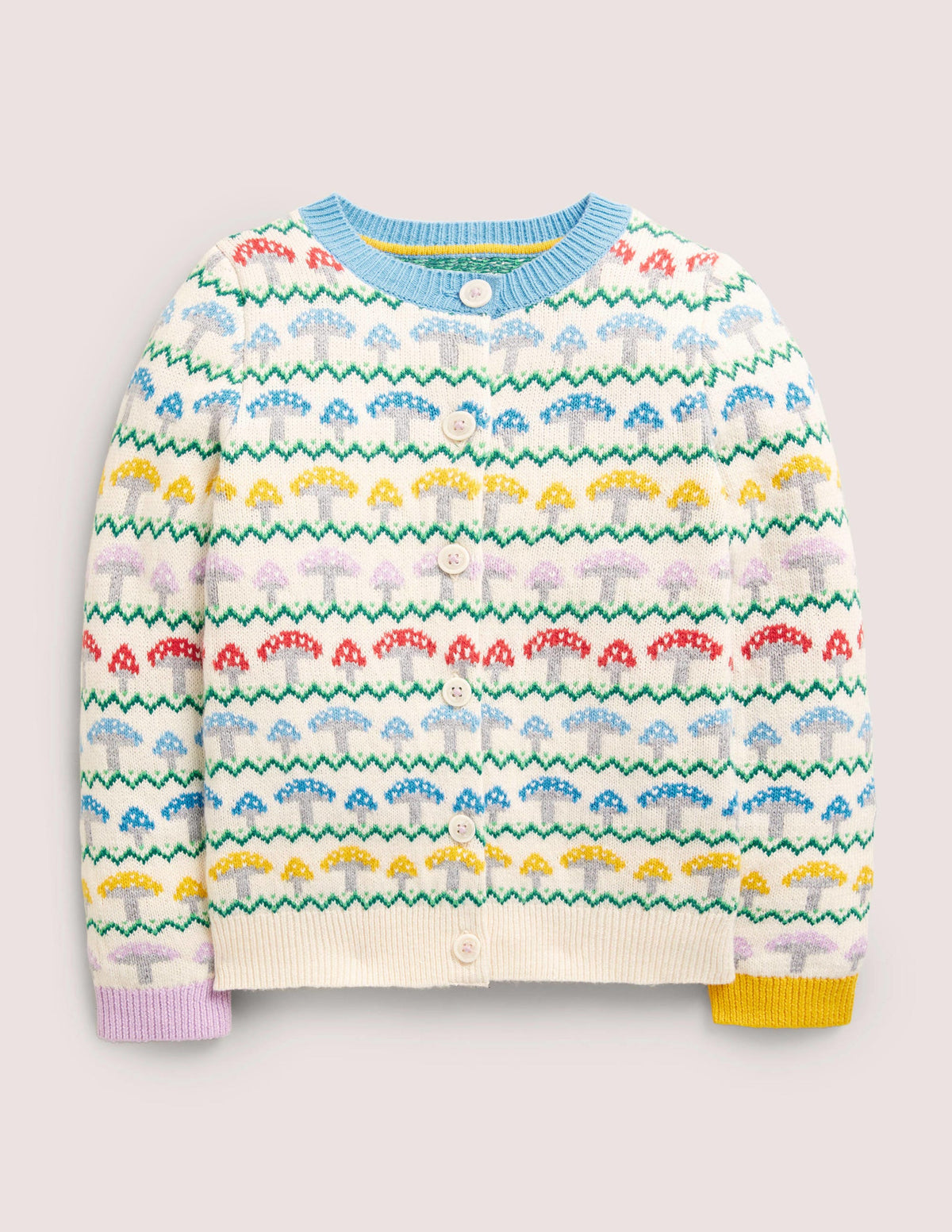 Fun Fair Isle Cardigan-Toadstool Fair Isle - Image 1