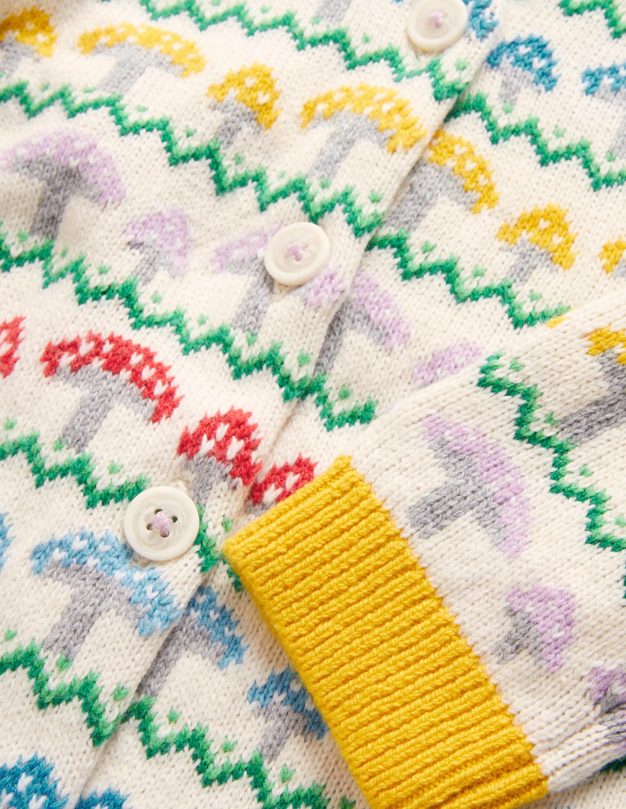 Fun Fair Isle Cardigan-Toadstool Fair Isle - Image 3
