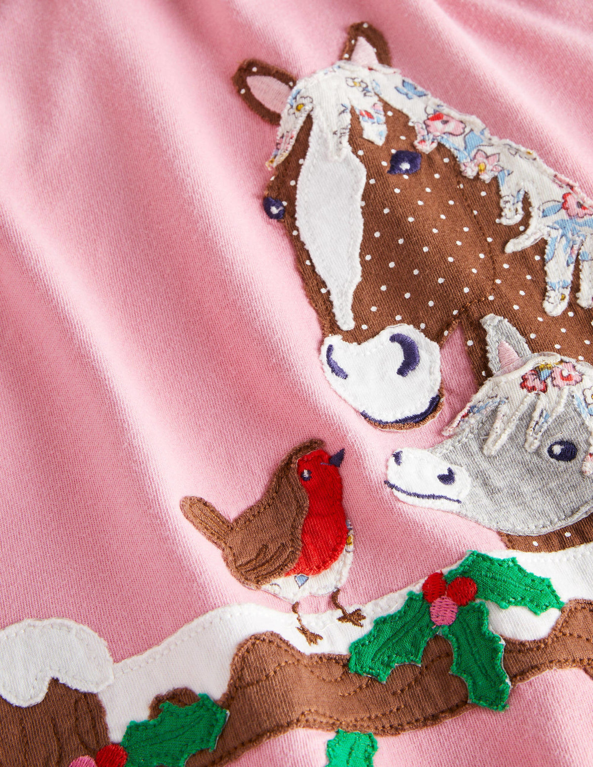 Fun Appliqué Tunic-Formica Pink Horses-3