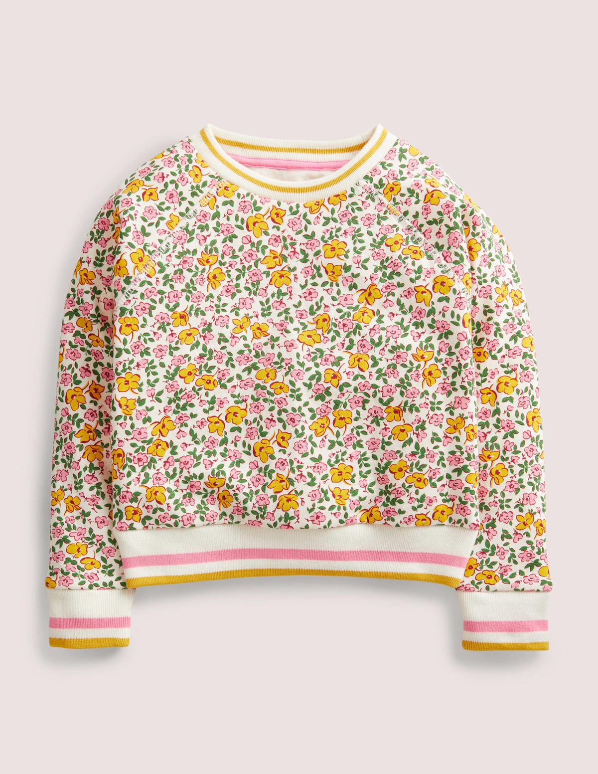 Printed Jersey Sweatshirt-Vanilla Pod Vintage Floral - Image 1