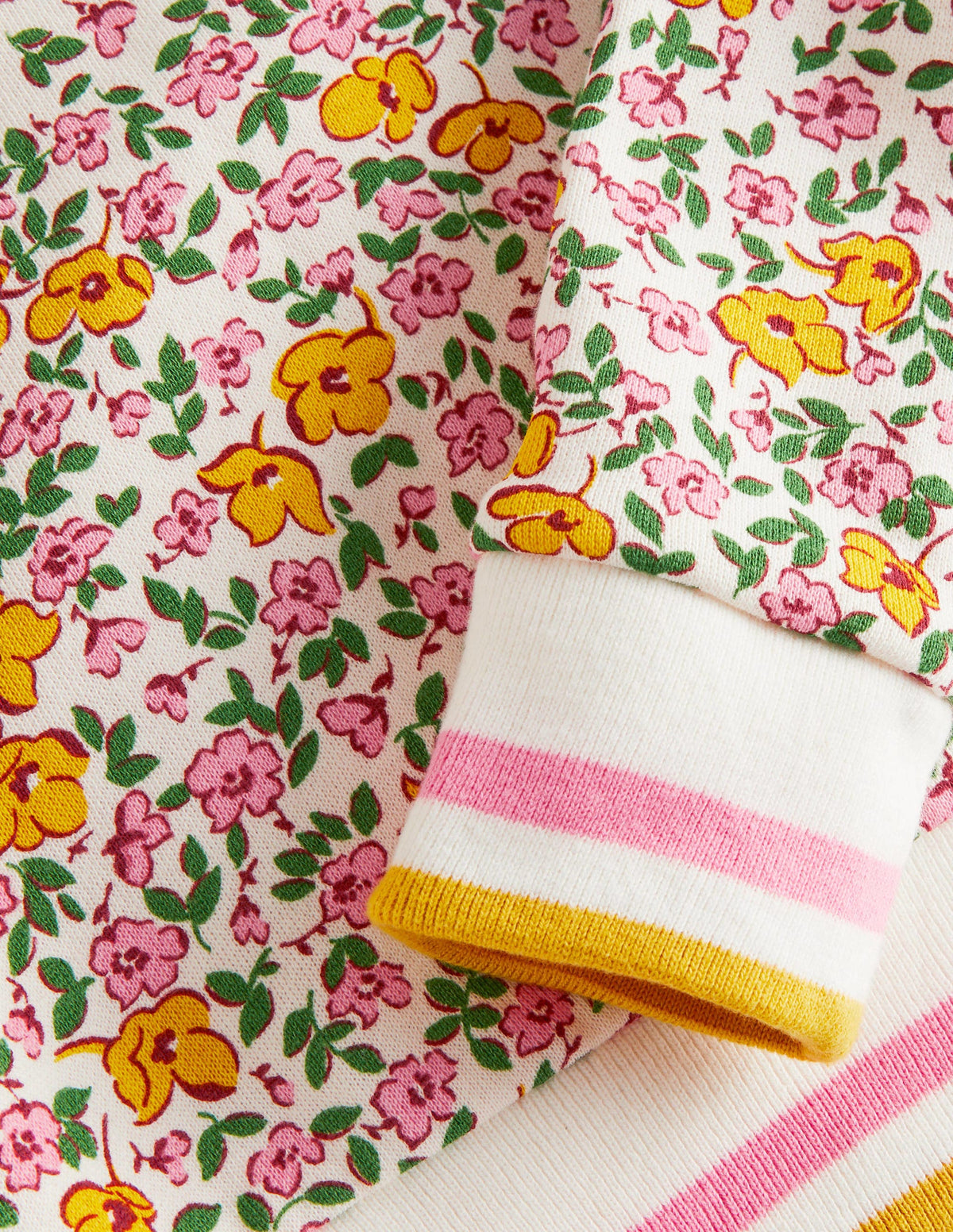 Printed Jersey Sweatshirt-Vanilla Pod Vintage Floral - Image 3