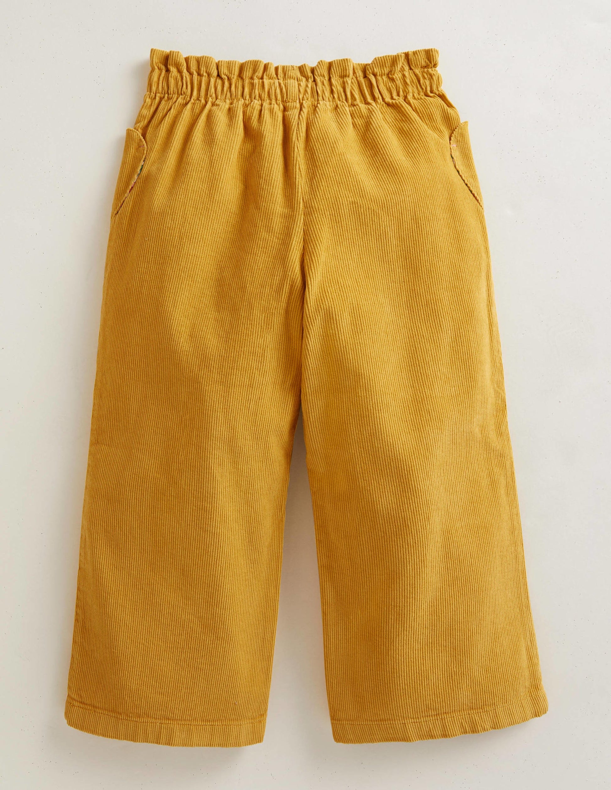 Wide Leg Pull-On Trouser-Oil Yellow-2