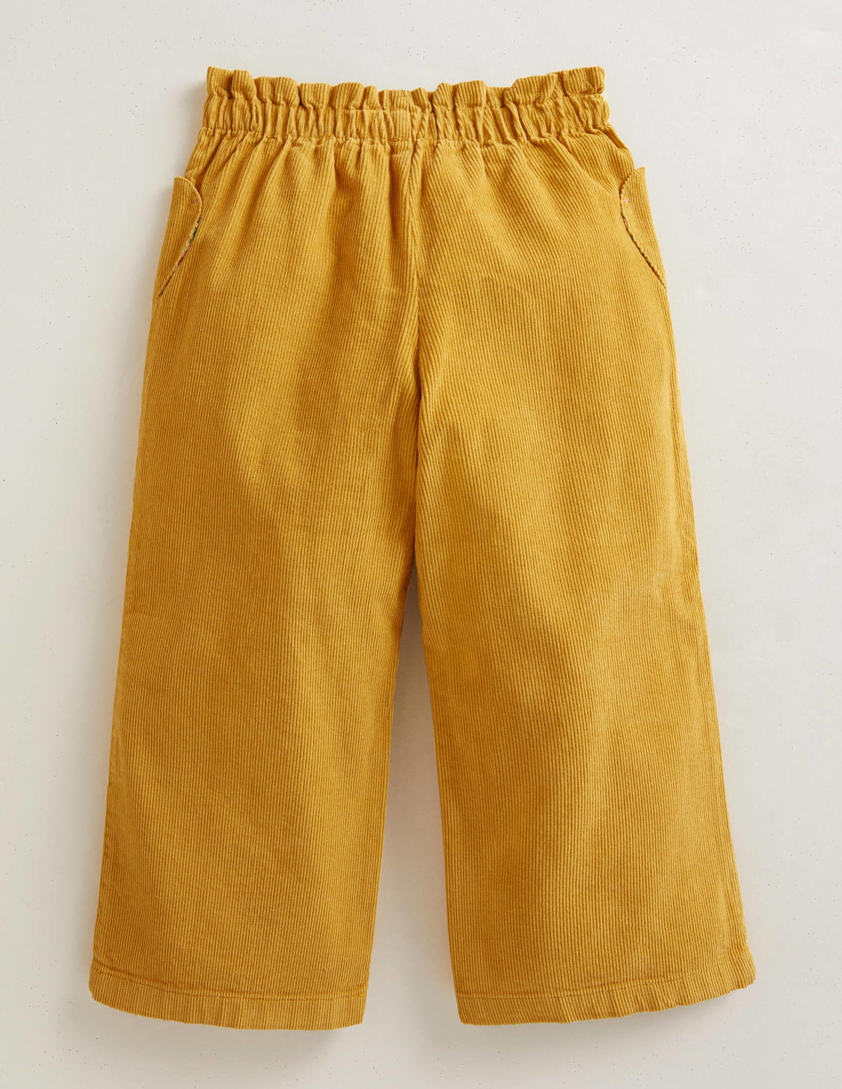 Wide Leg Pull-On Trouser-Oil Yellow - Image 2