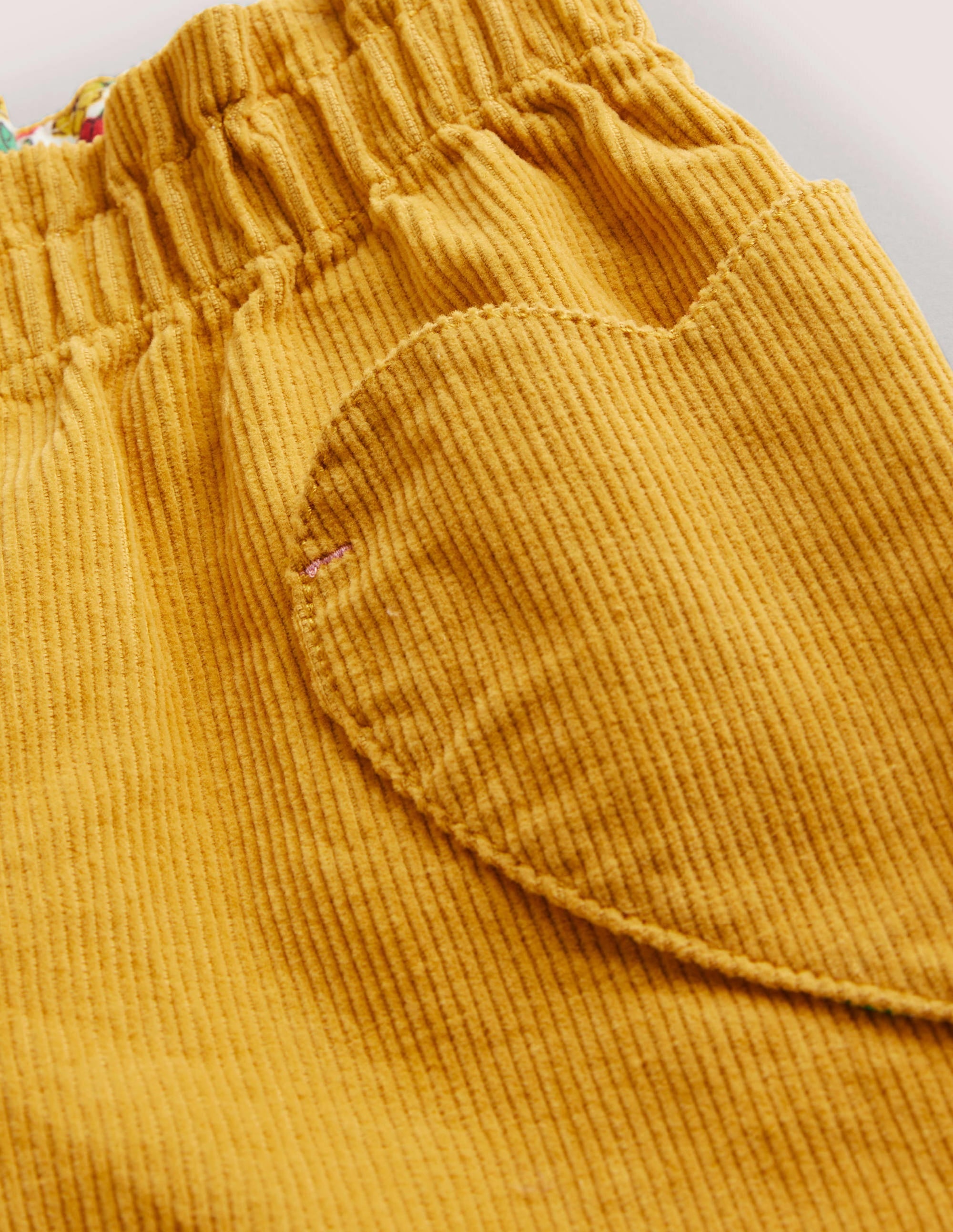 Wide Leg Pull-On Trouser-Oil Yellow - Image 3