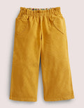 Wide Leg Pull-On Trouser-Oil Yellow