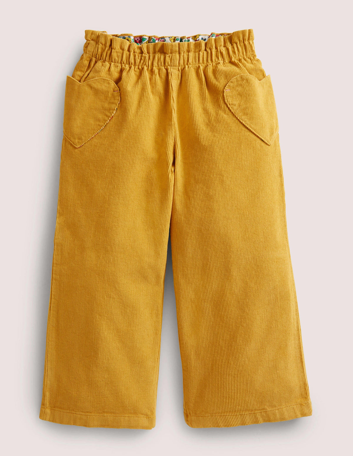 Wide Leg Pull-On Trouser-Oil Yellow - Image 1
