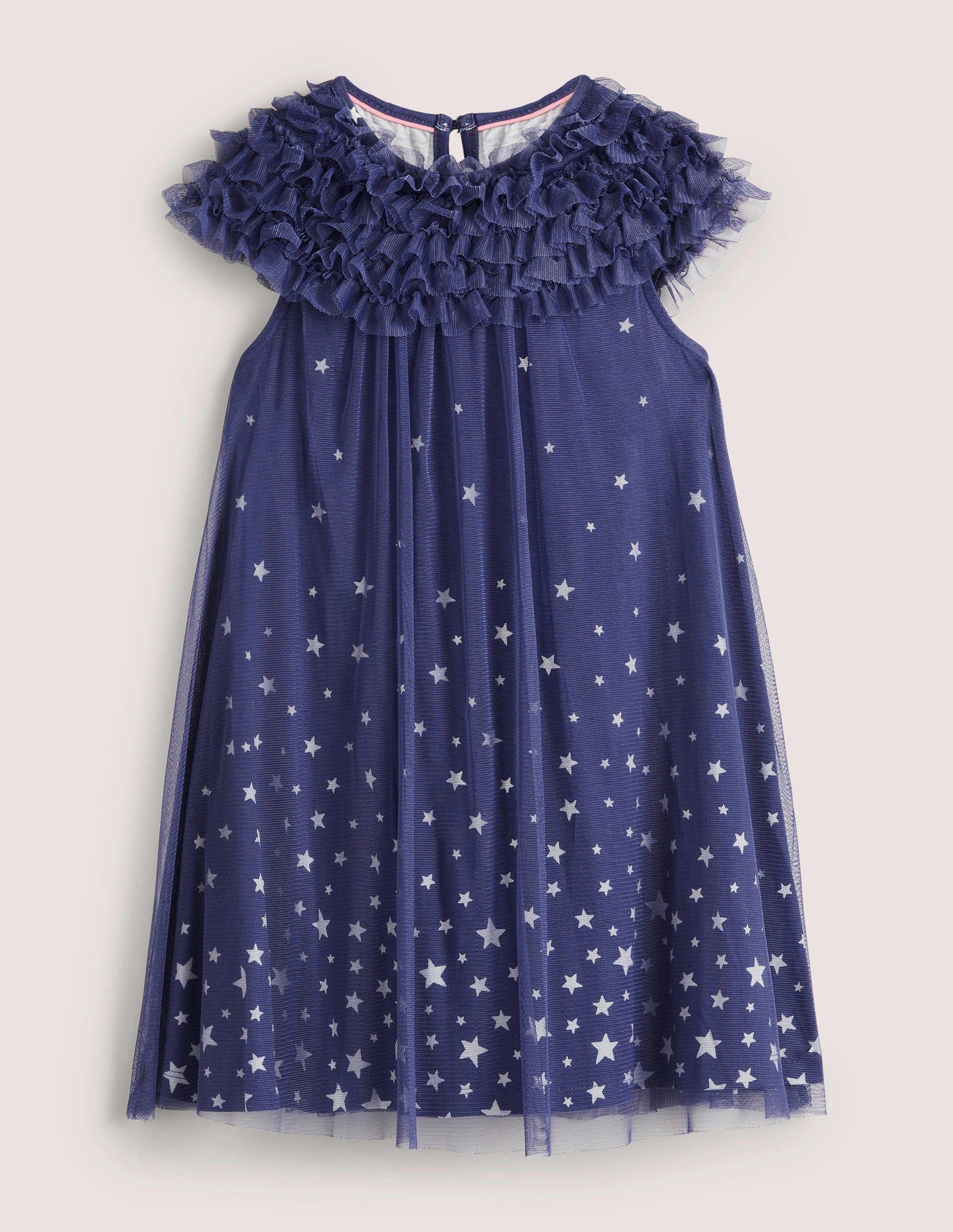 Glow-in-the-Dark Tulle Dress-Starboard Blue Glowing Stars - Image 1