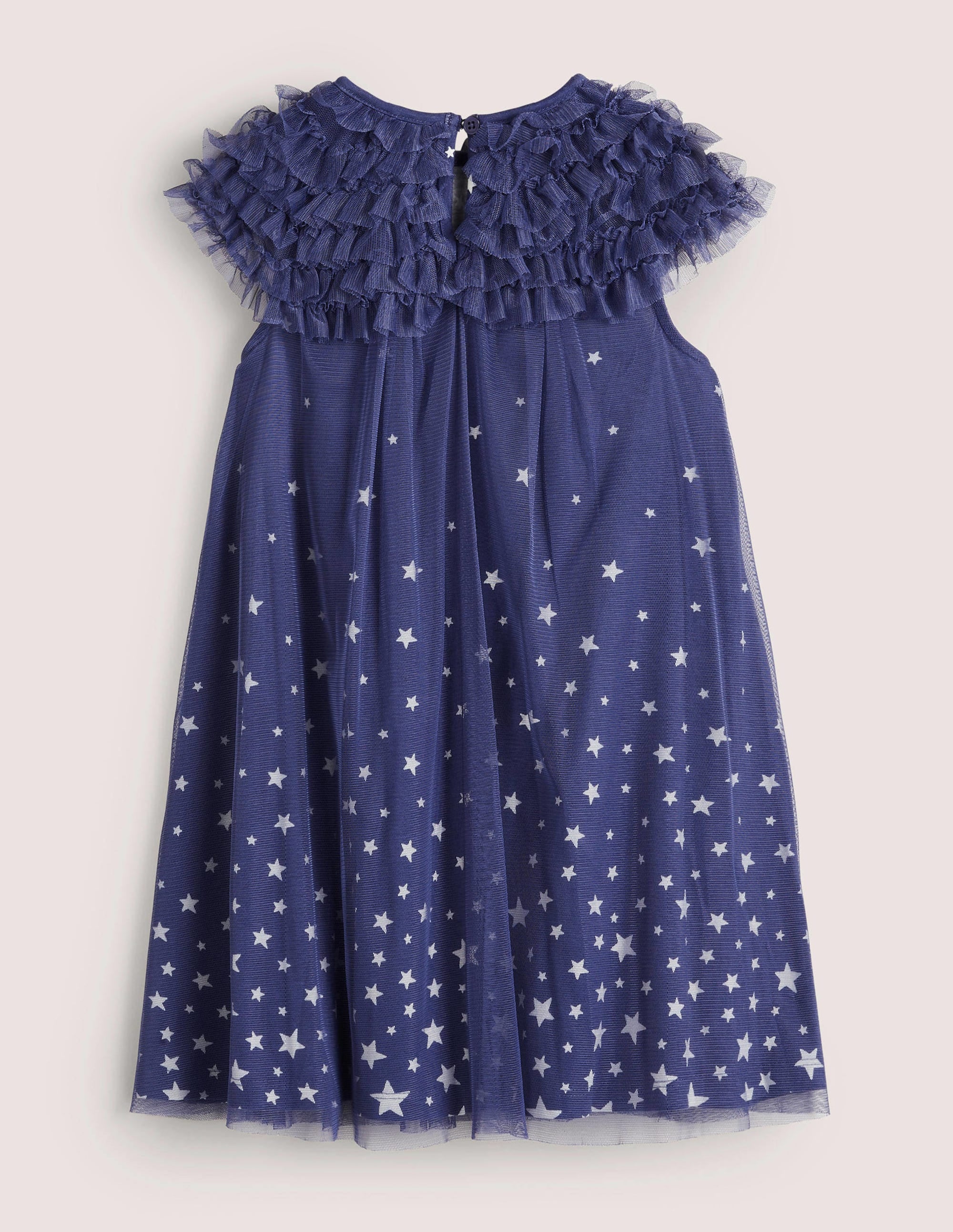 Glow-in-the-Dark Tulle Dress-Starboard Blue Glowing Stars - Image 2