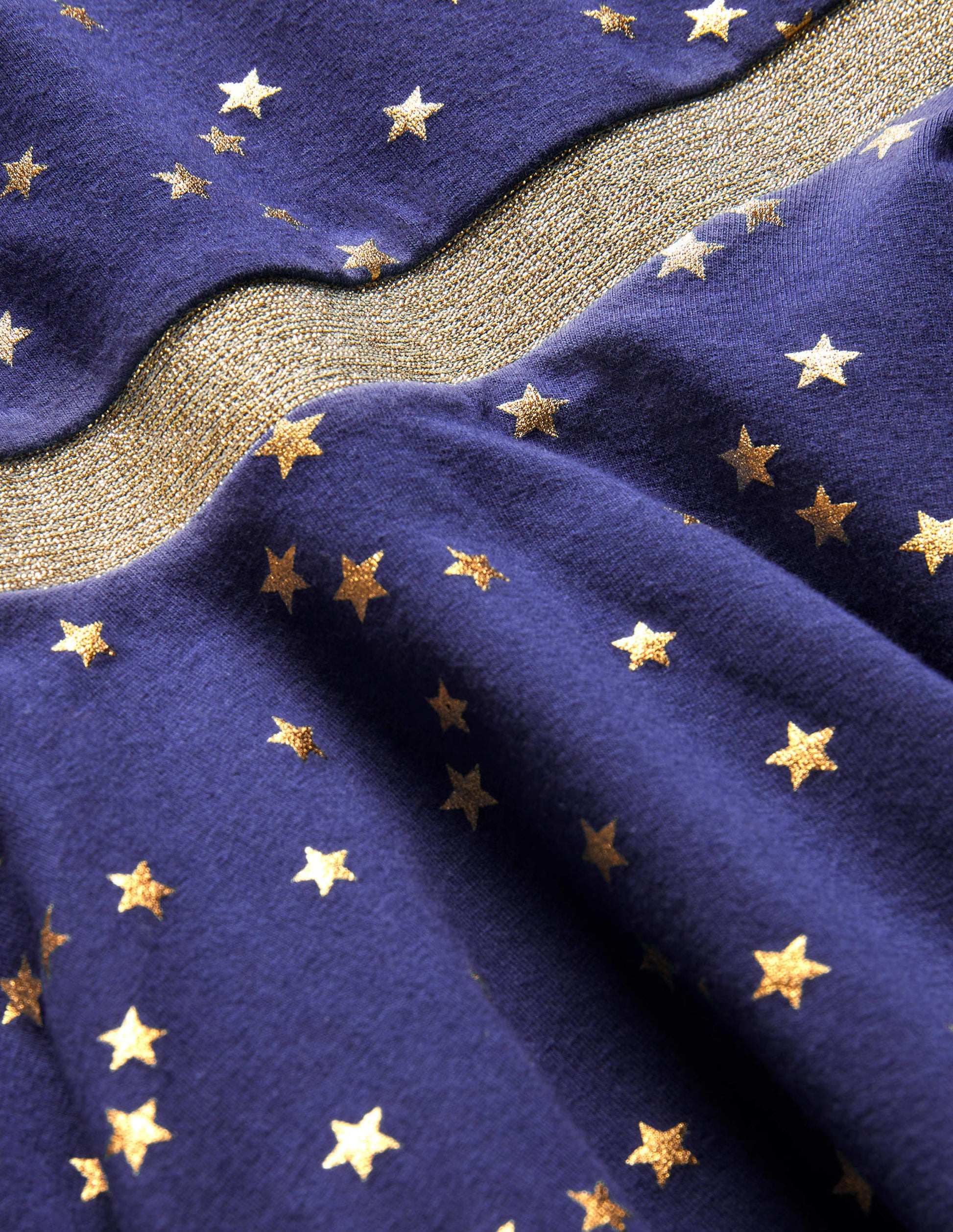 Twirly Skater Dress-Starboard Navy Gold Star-3