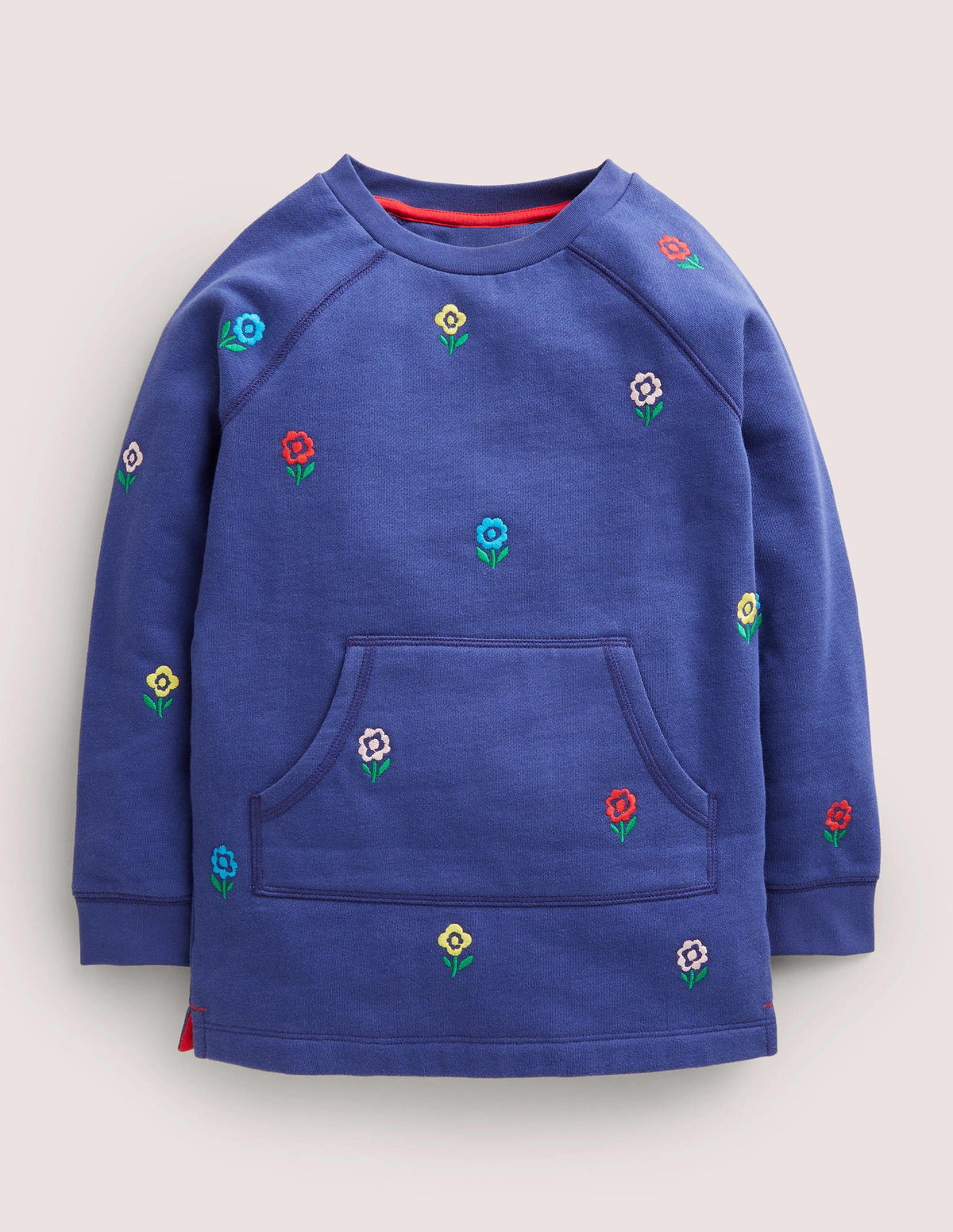 Sweatshirt Tunic-Starboard Blue Flowers-1