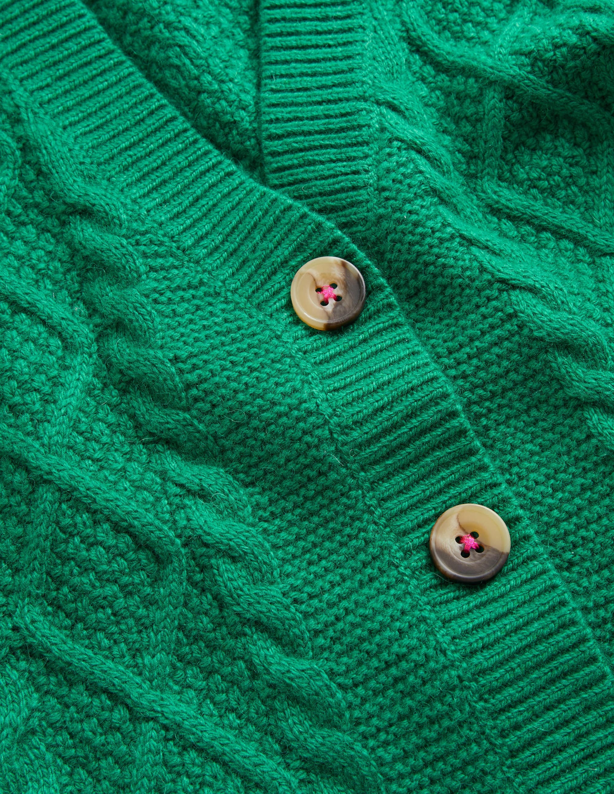 Slouchy Cable Cardigan-Shady Glade Green - Image 3
