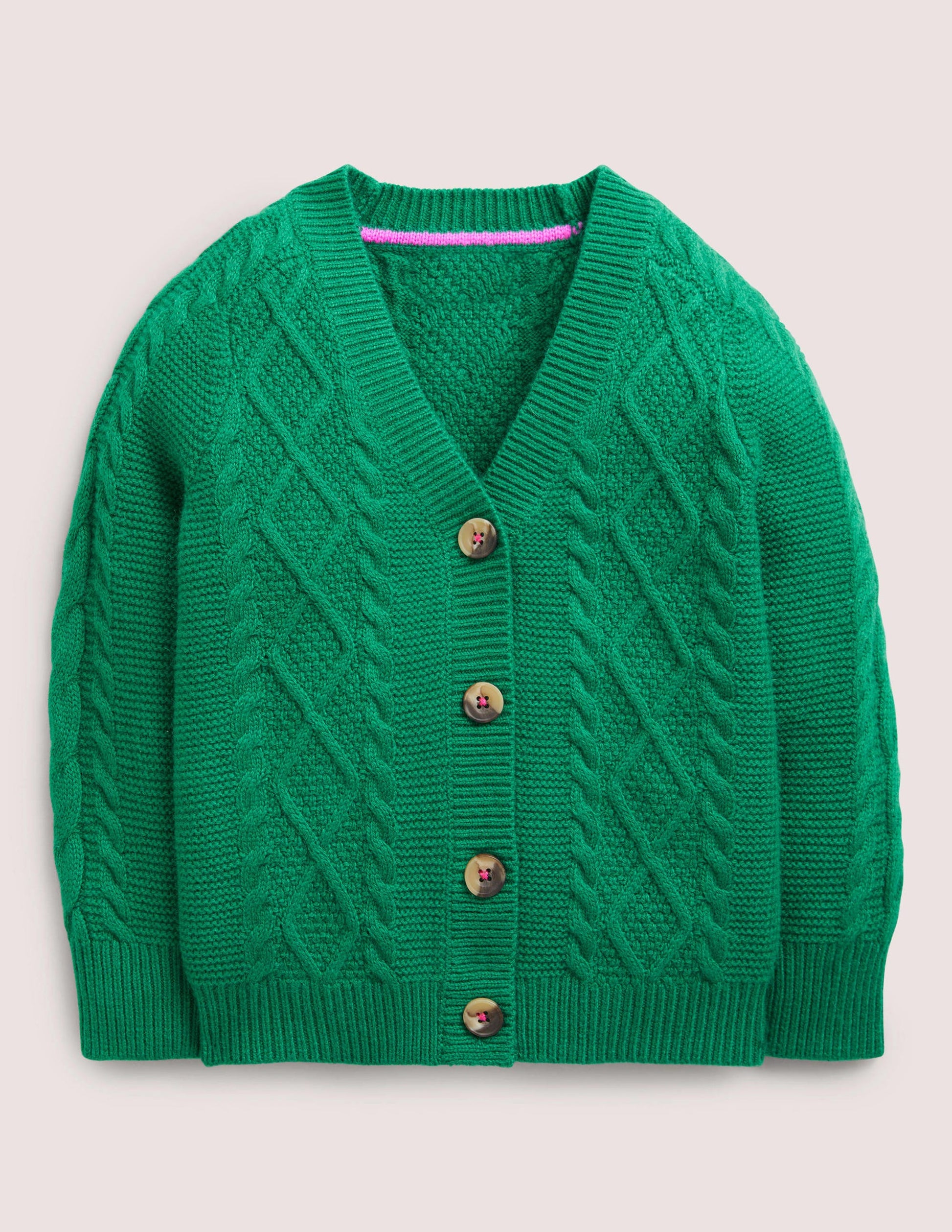 Slouchy Cable Cardigan-Shady Glade Green-1