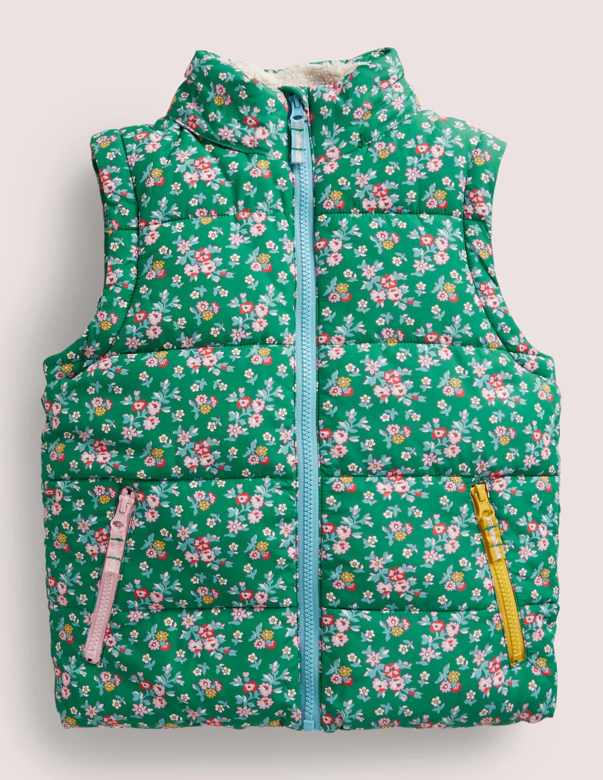 Cosy 2 in 1 Padded Jacket-Shady Glade Green Floral - Image 5