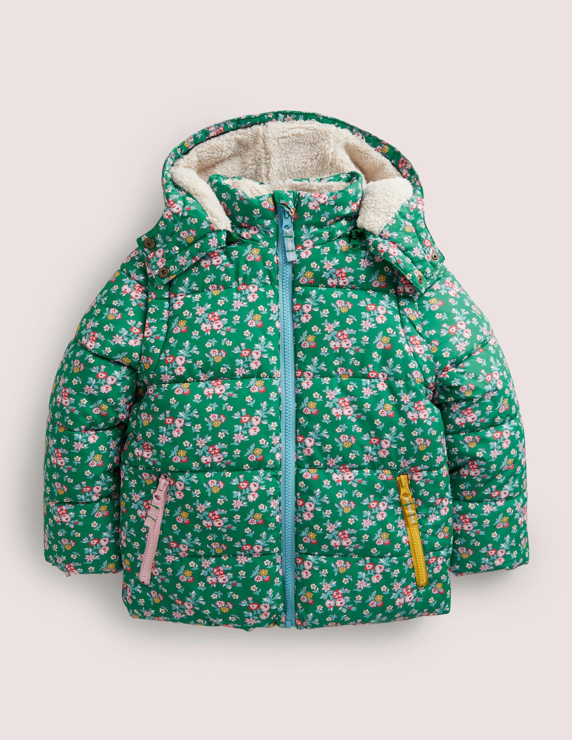 Cosy 2 in 1 Padded Jacket-Shady Glade Green Floral - Image 1