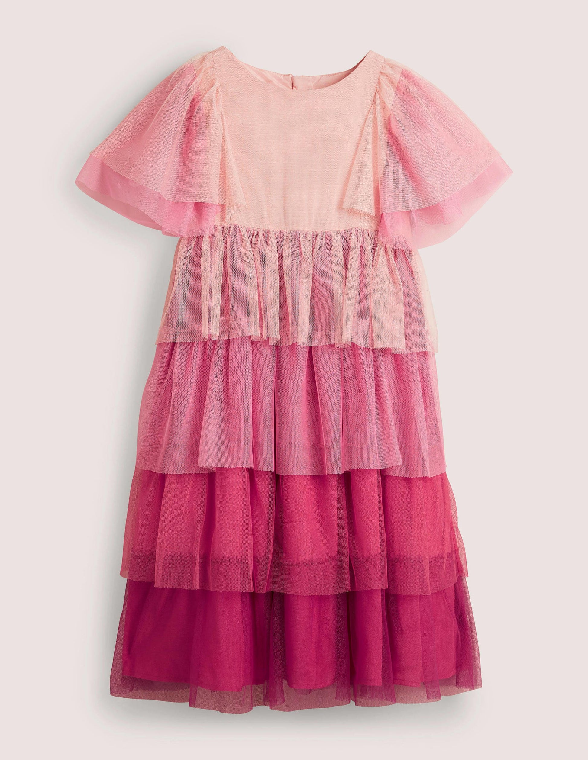 Tiered Tulle Party Dress-Provence Dusty Pink-1