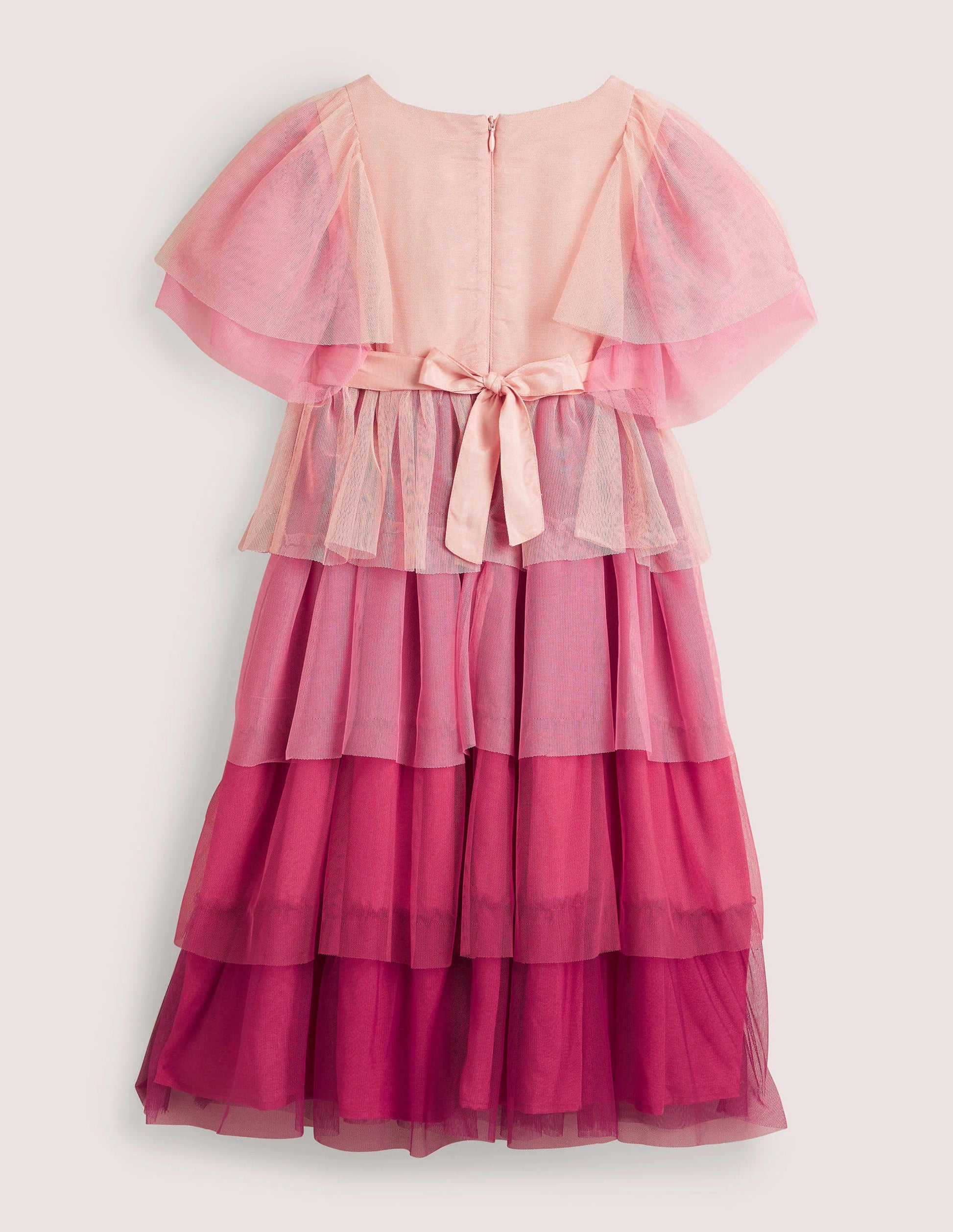 Tiered Tulle Party Dress-Provence Dusty Pink-2