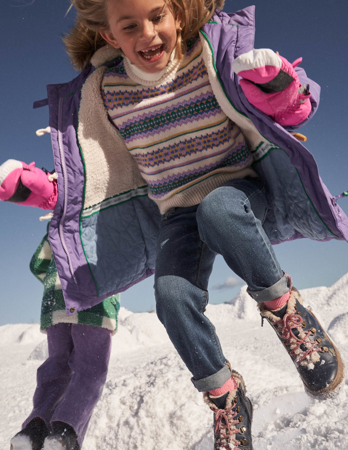 Purple Star Fleece-Lined Hooded Puffer Jacket-Aster Purple Star-6