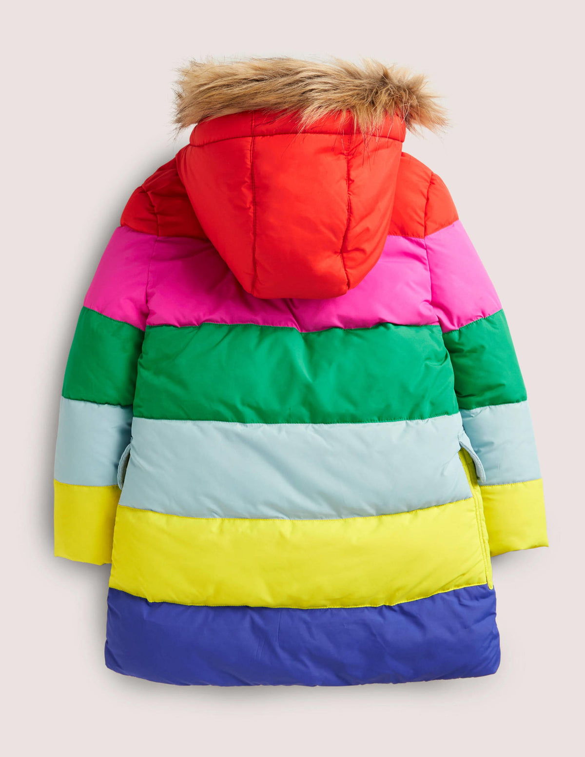 Rainbow Fleece-Lined Hooded Puffer Jacket-Multi Rainbow-2