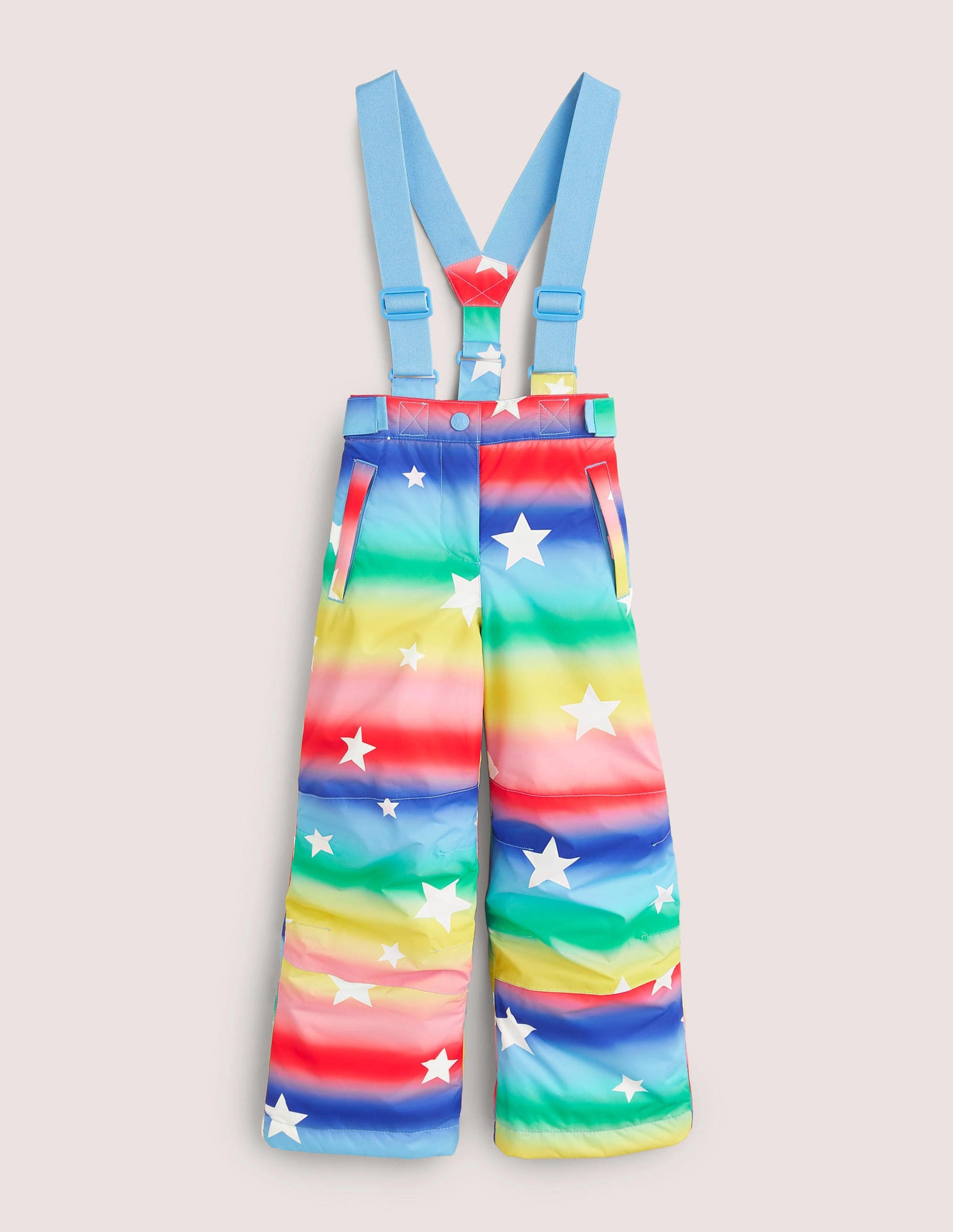 Rainbow Star Waterproof Dungaree Trousers-Ombre Rainbow Star-1