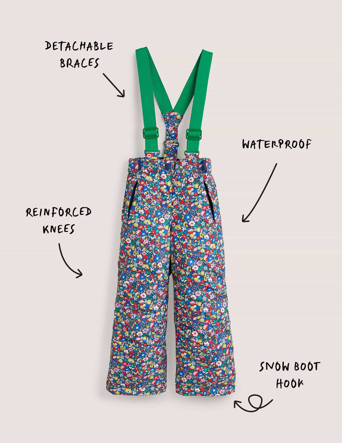 All Weather Waterproof Trouser-Multi Patchwork Floral-4
