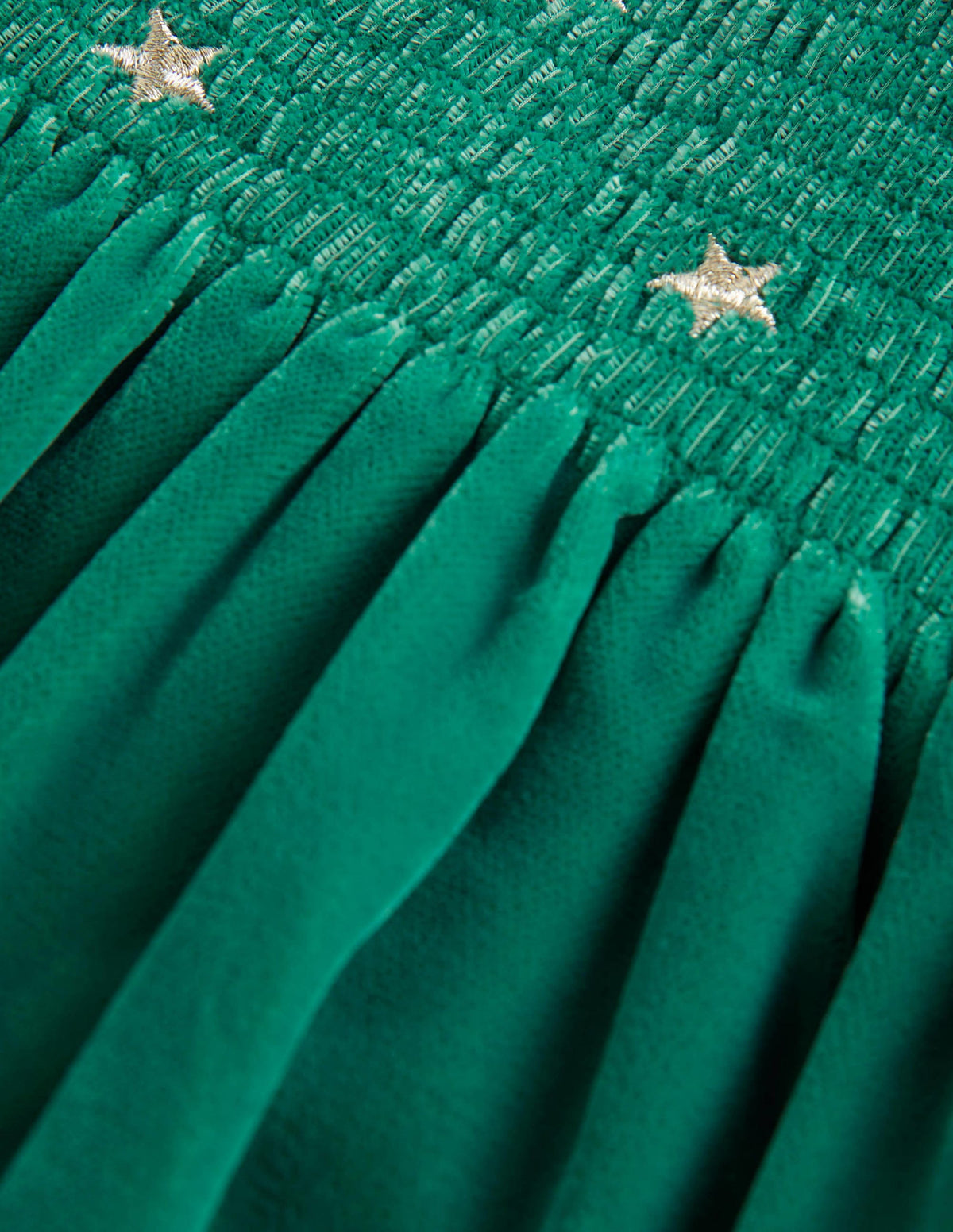 Velvet Smock Party Dress-Shady Glade Green-3