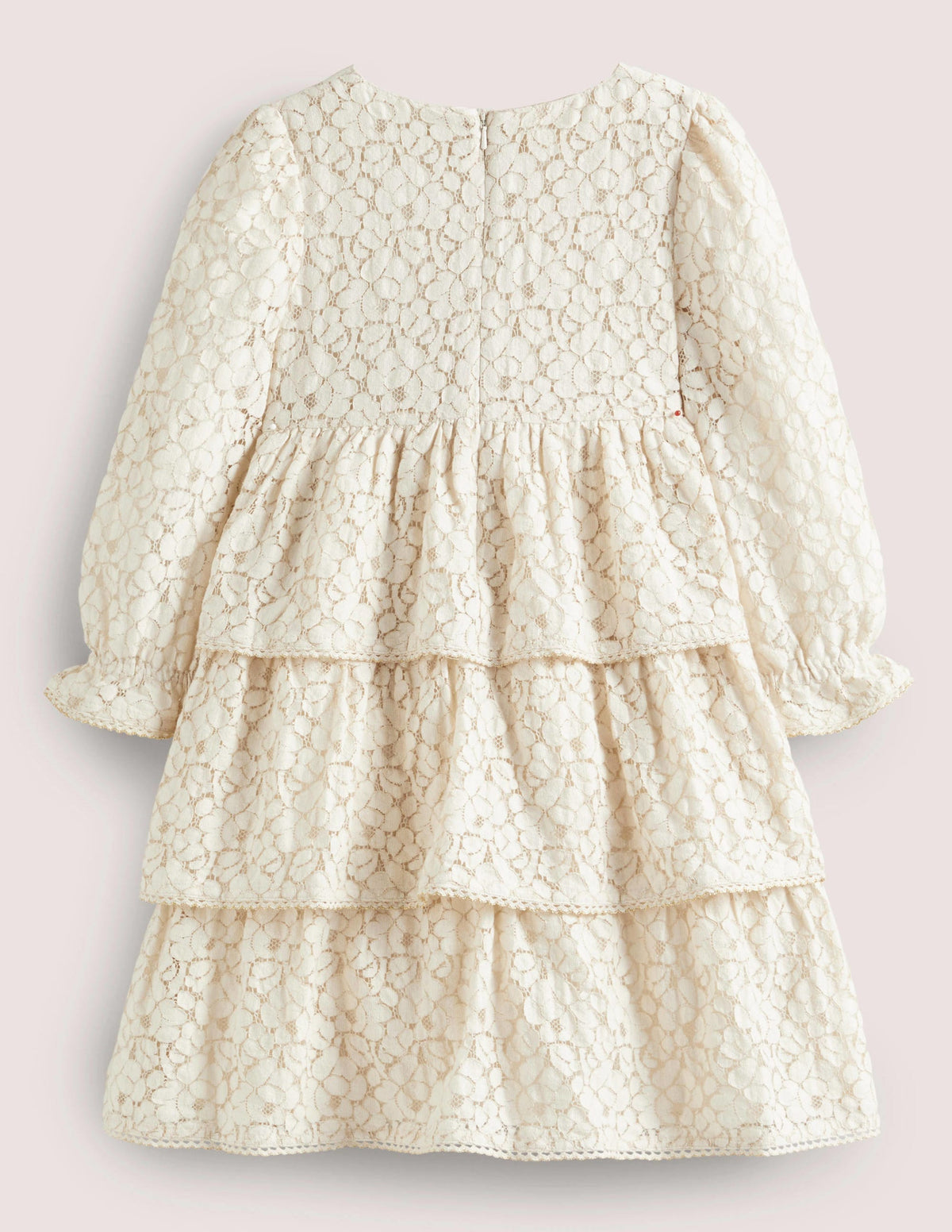 Lace Tiered Party Dress-Vanilla Pod - Image 2