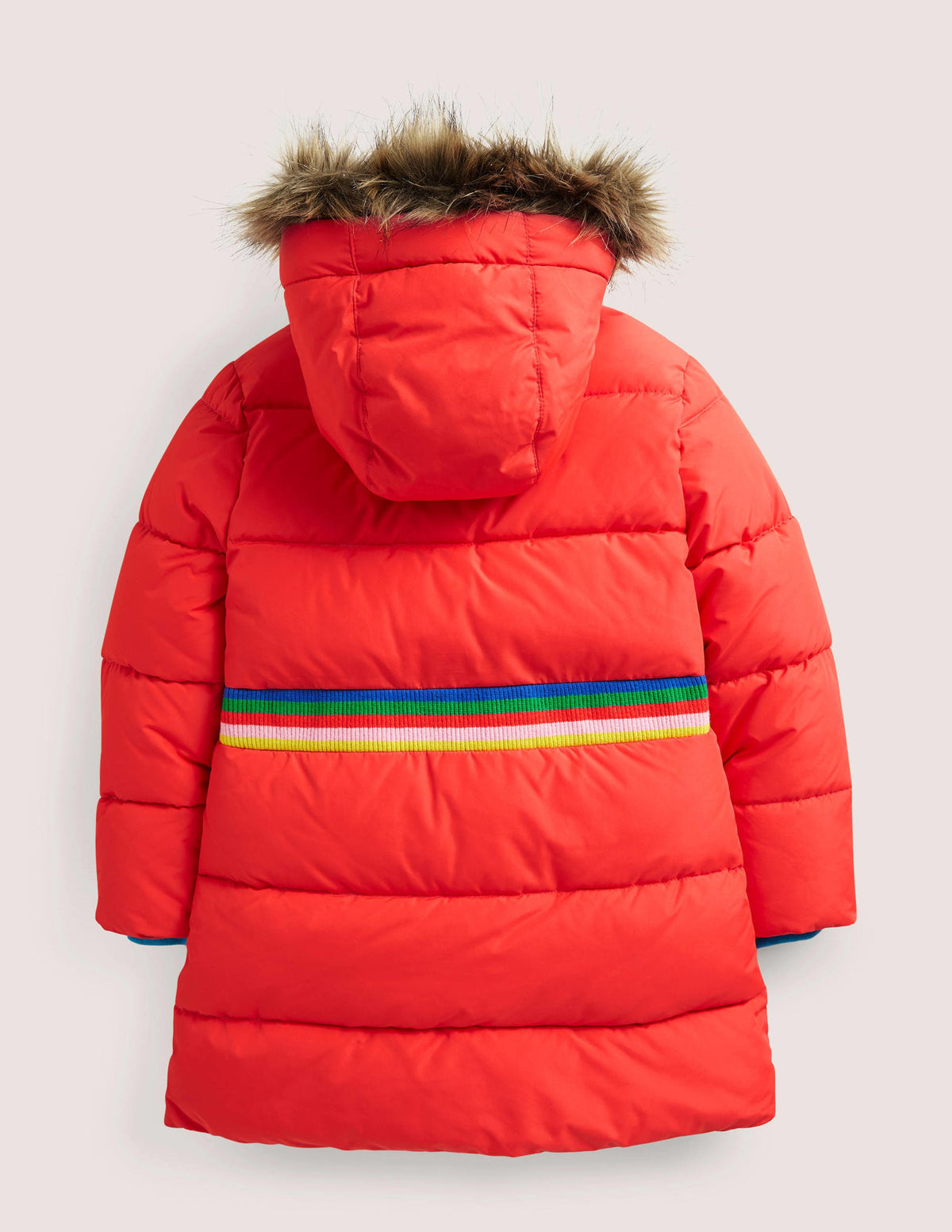 Waisted Puffer Jacket-Strawberry Tart Red Rainbow - Image 2