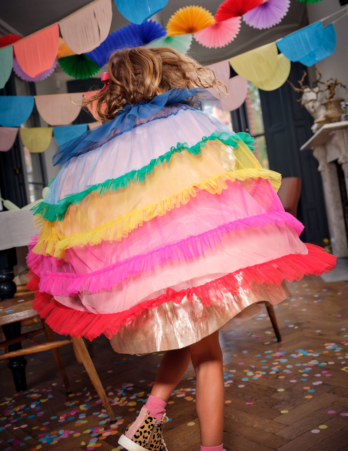 Tulle Cape-Multi Raonbow-7