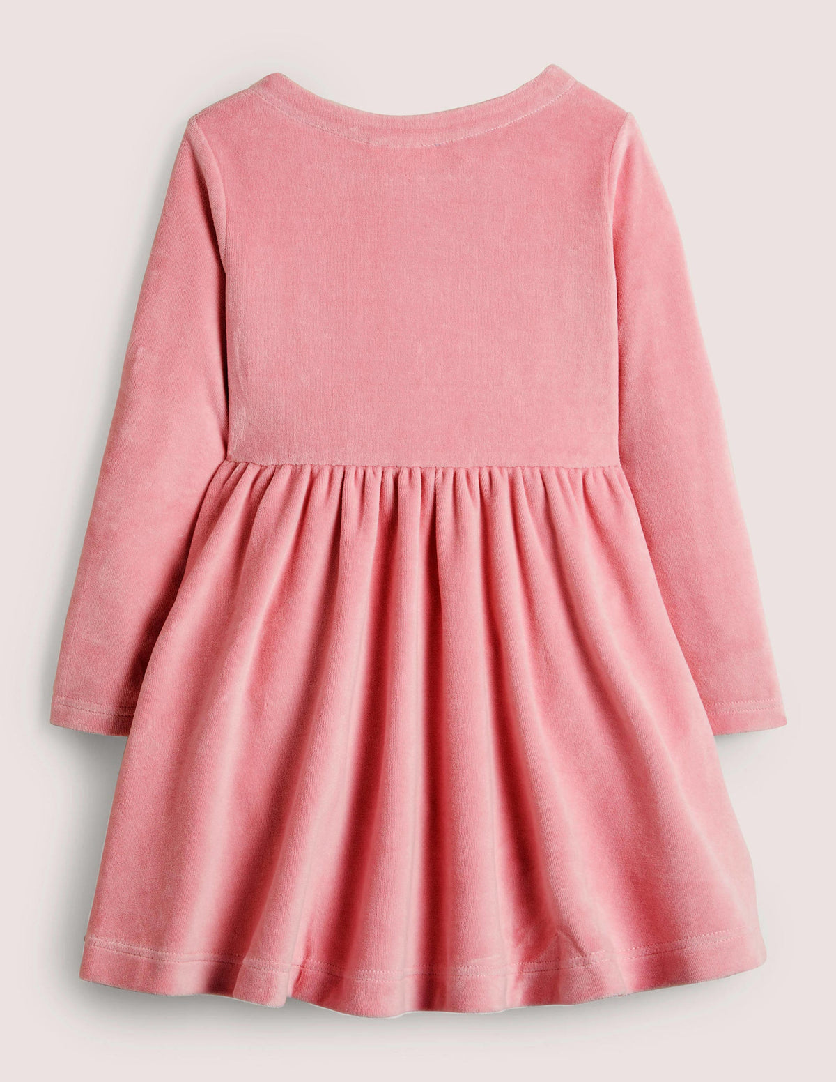 Twirly Velour Appliqué Dress-Cameo Pink Bunny - Image 2