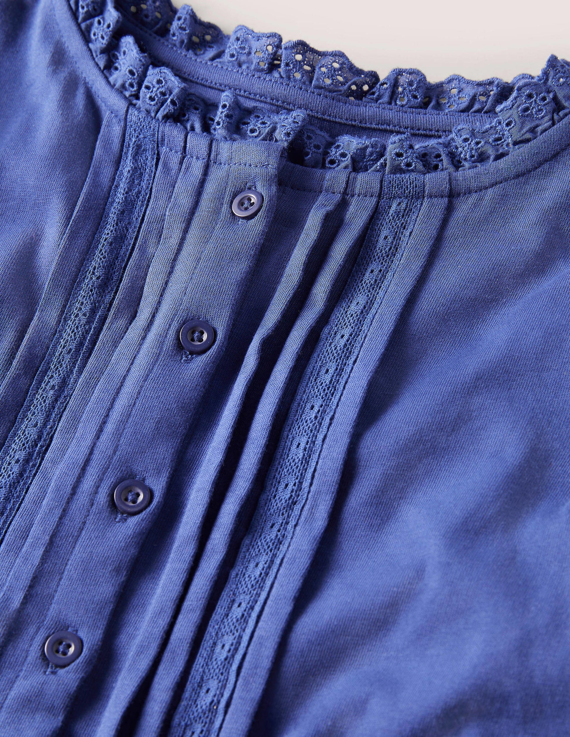 Pretty Button Down Top-Starboard Navy-3