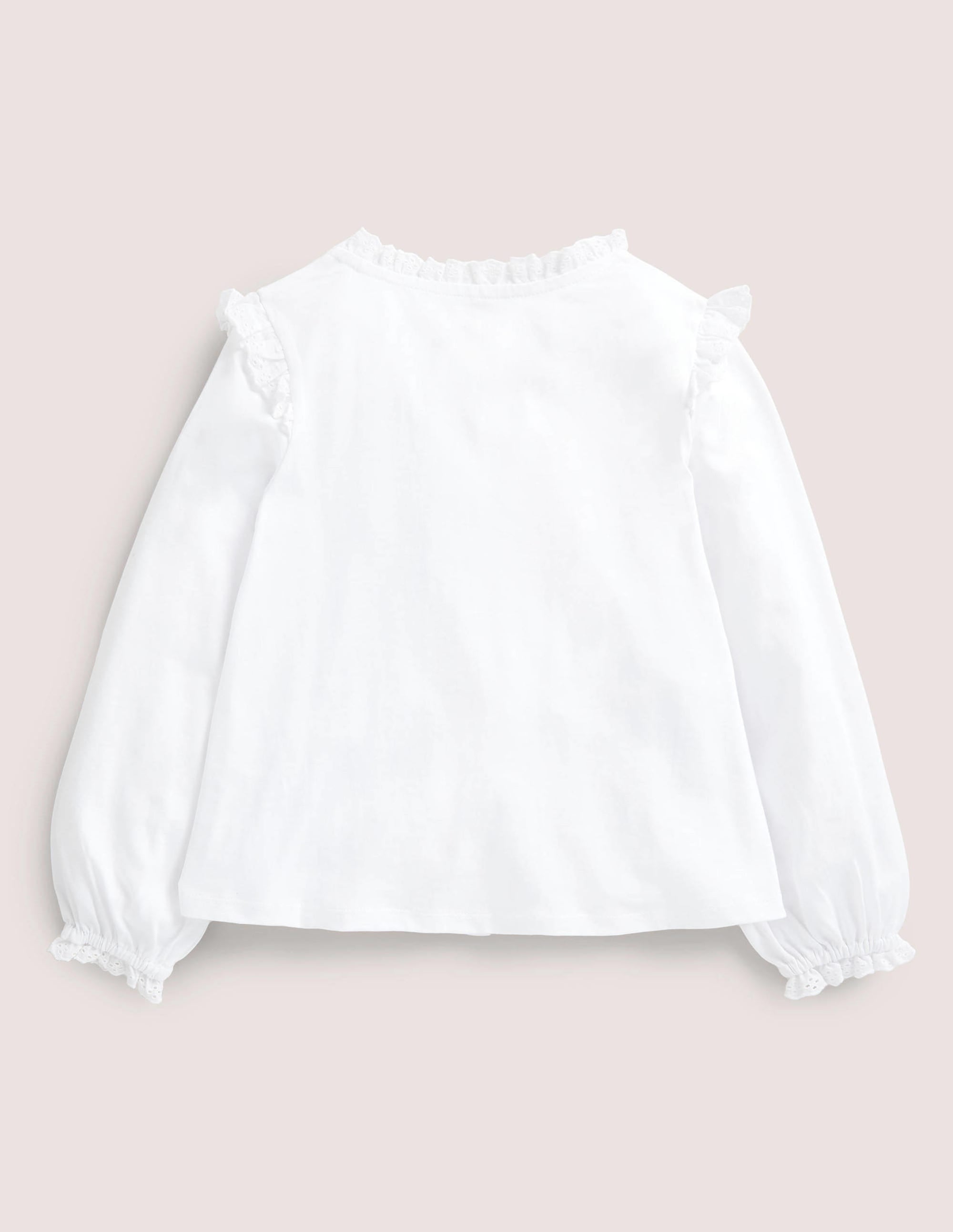 Pretty Button Down Top-White - Image 2