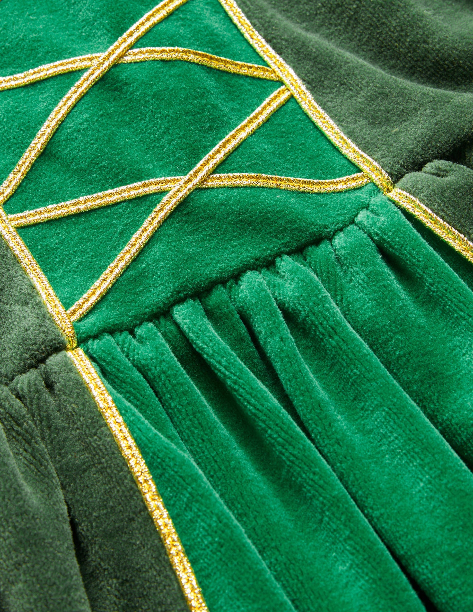 Puff Sleeve Party Dress-Trekking Green-3