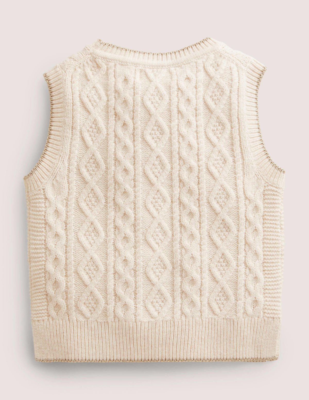 Knitted Tank Top-Ecru Marl-2