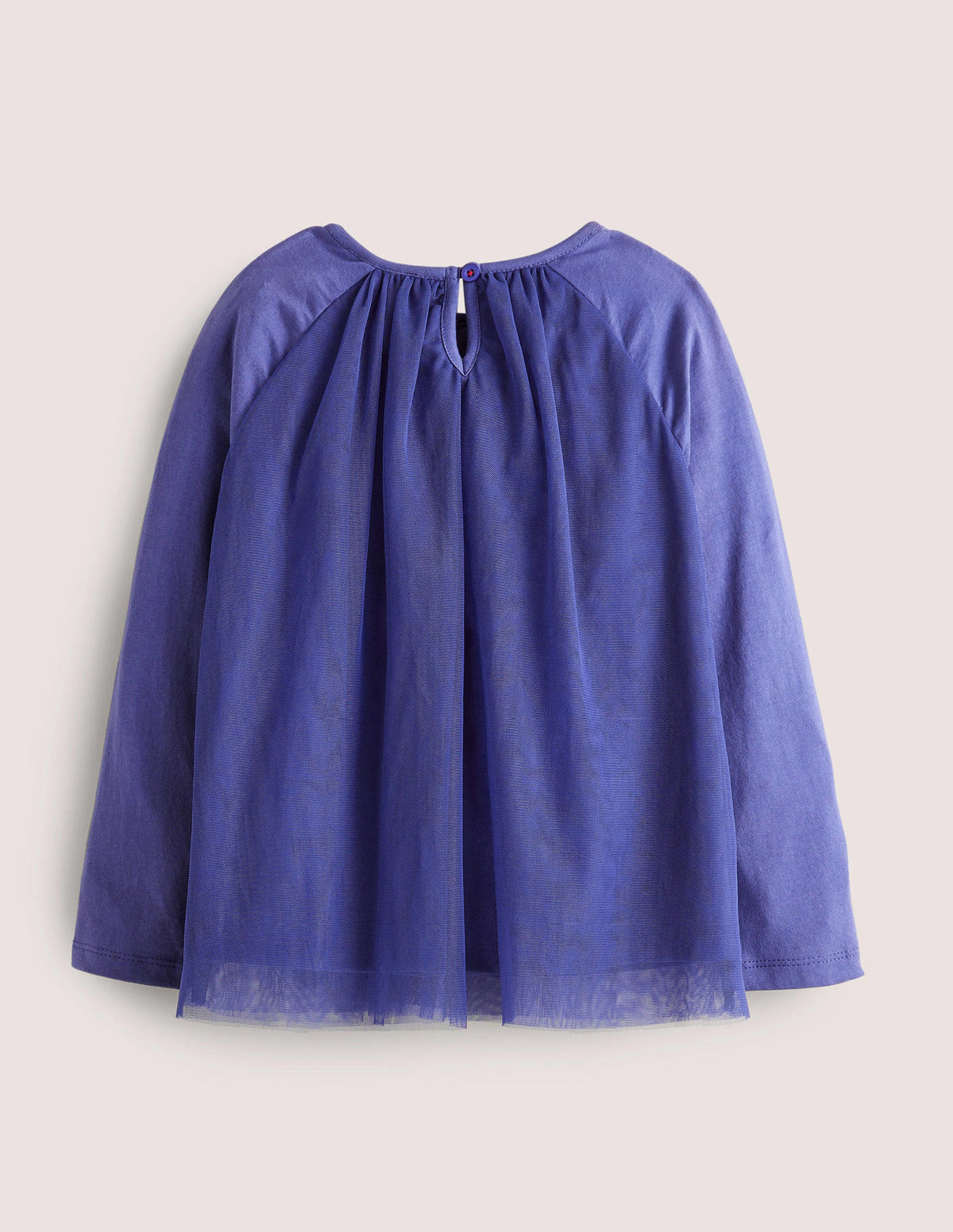 Appliqué Tulle Top-Starboard Blue Flutter Hearts-2