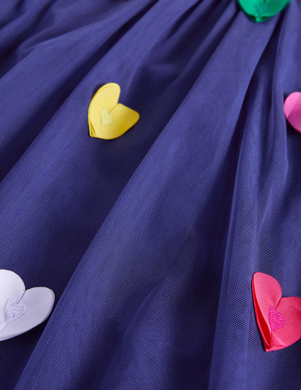 Appliqué Tulle Top-Starboard Blue Flutter Hearts - Image 3