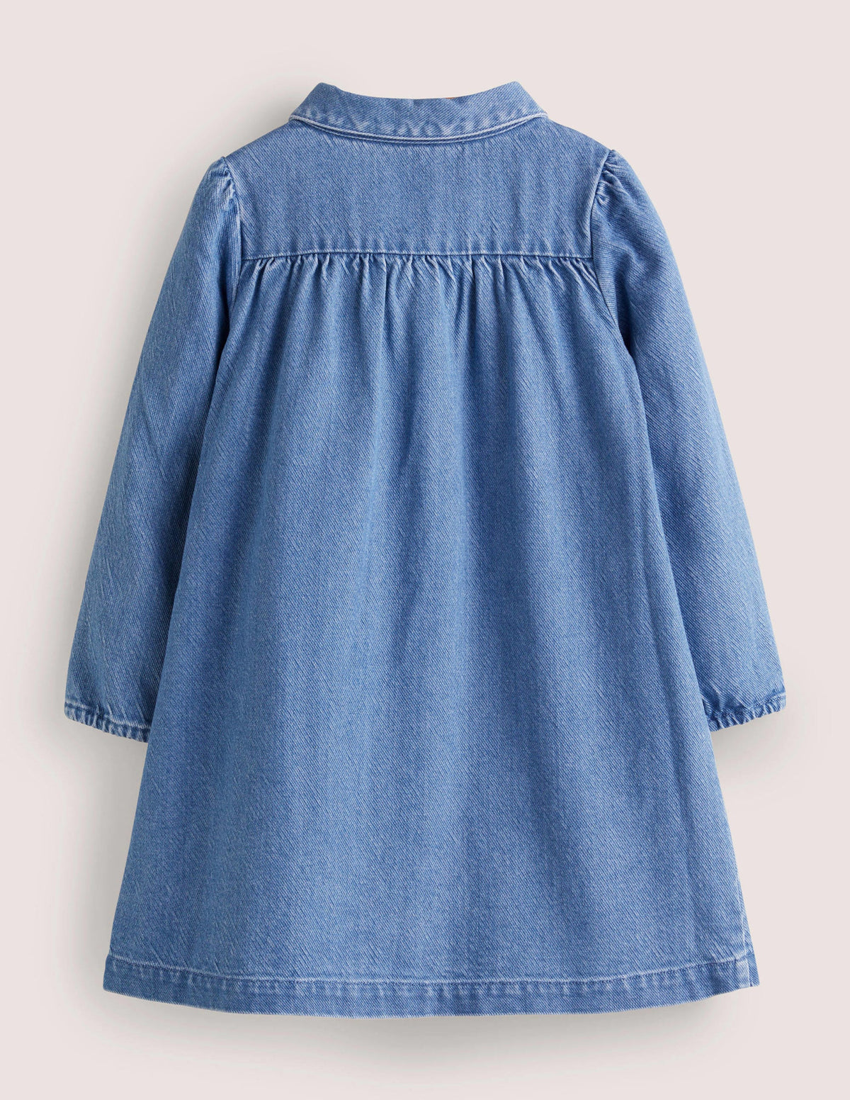 Collared Woven Dress-Chambray - Image 2
