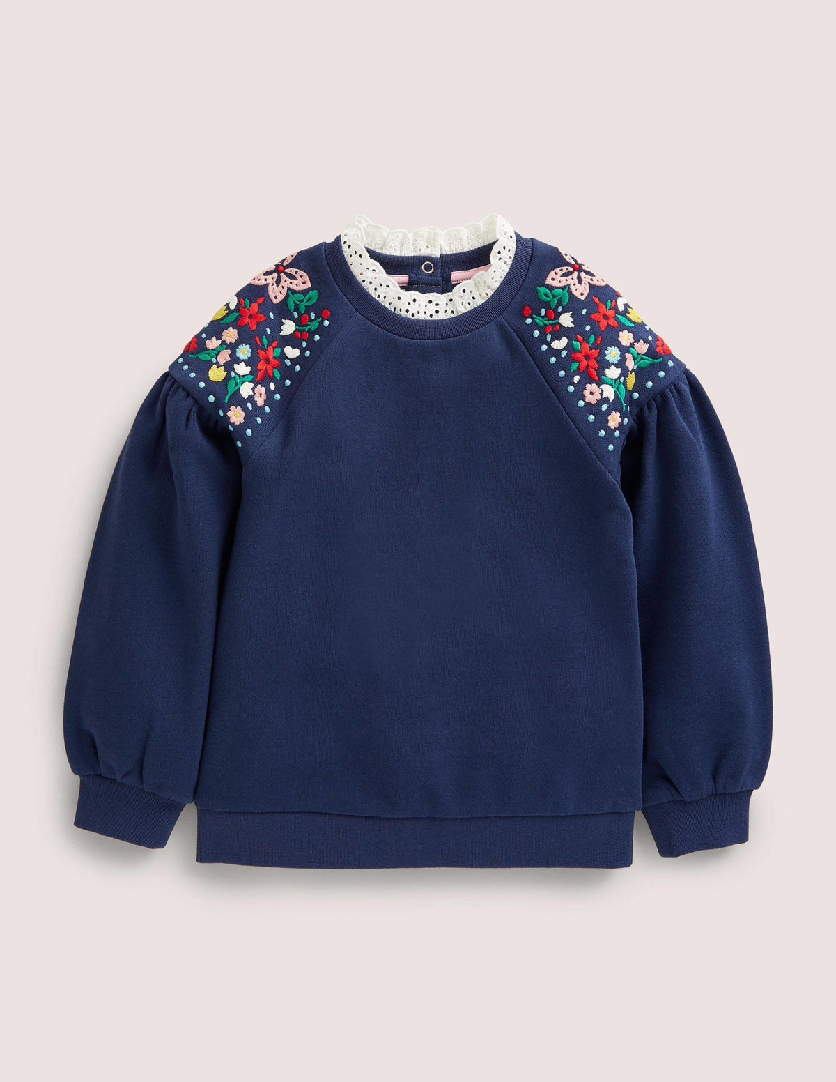 Embroidered Sweatshirt-College Navy-1