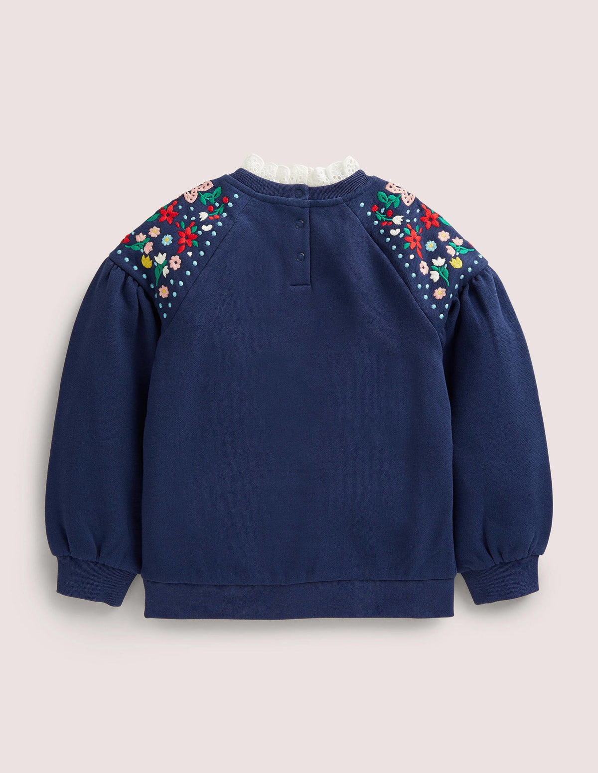 Embroidered Sweatshirt-College Navy - Image 2