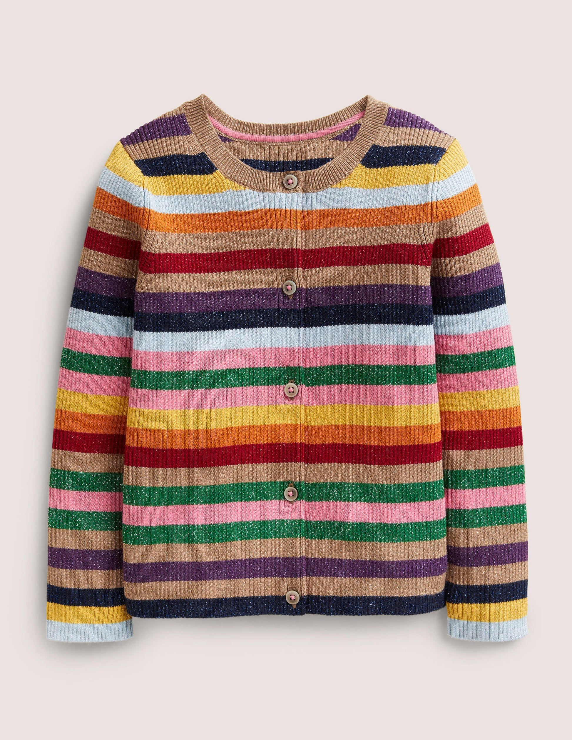 Sparkle Stripe Cardigan-Multi Stripe Sparkle-1