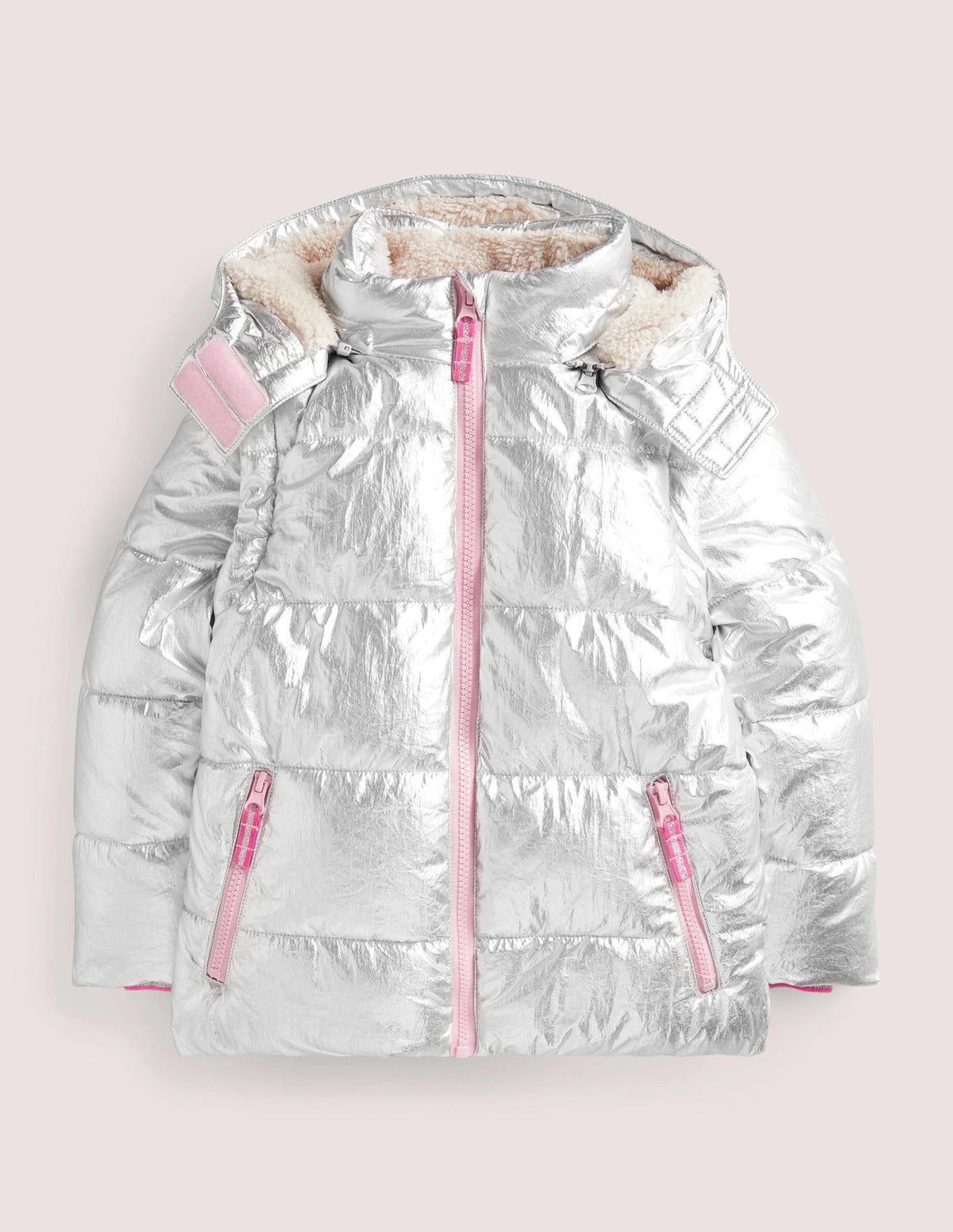 Metallic Cosy 2-in-1 Jacket-Silver Metallic-1