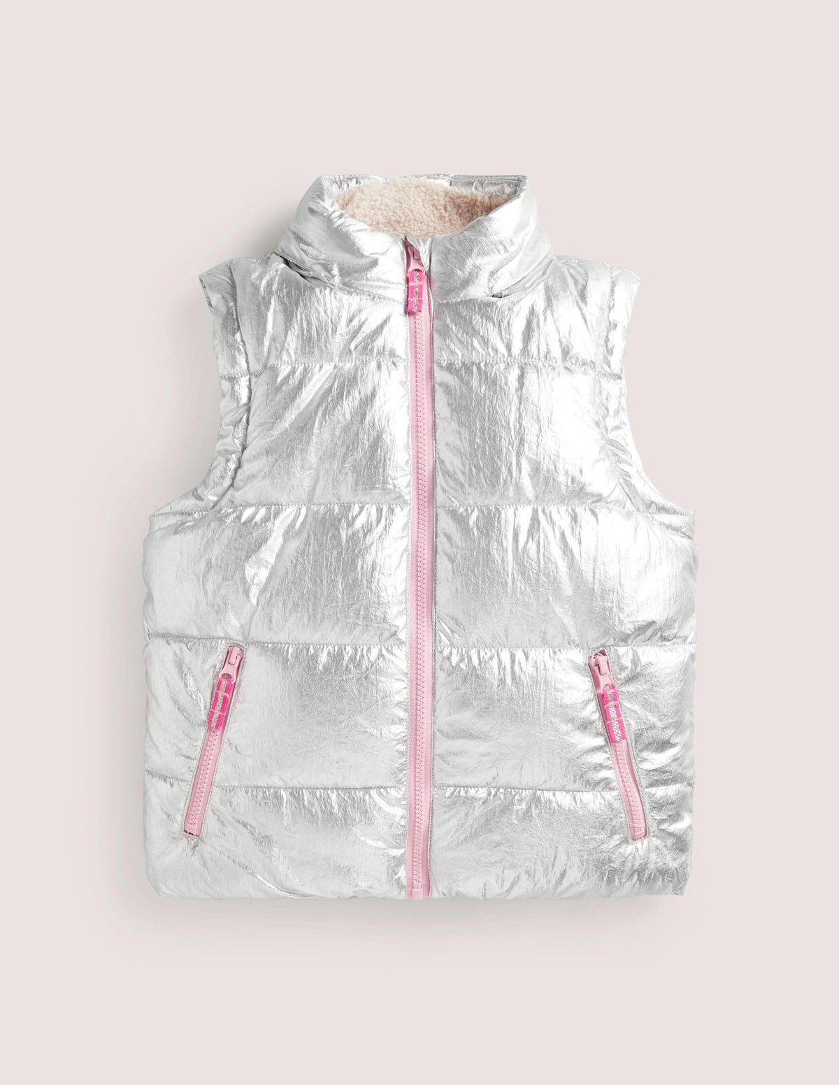 Metallic Cosy 2-in-1 Jacket-Silver Metallic-5