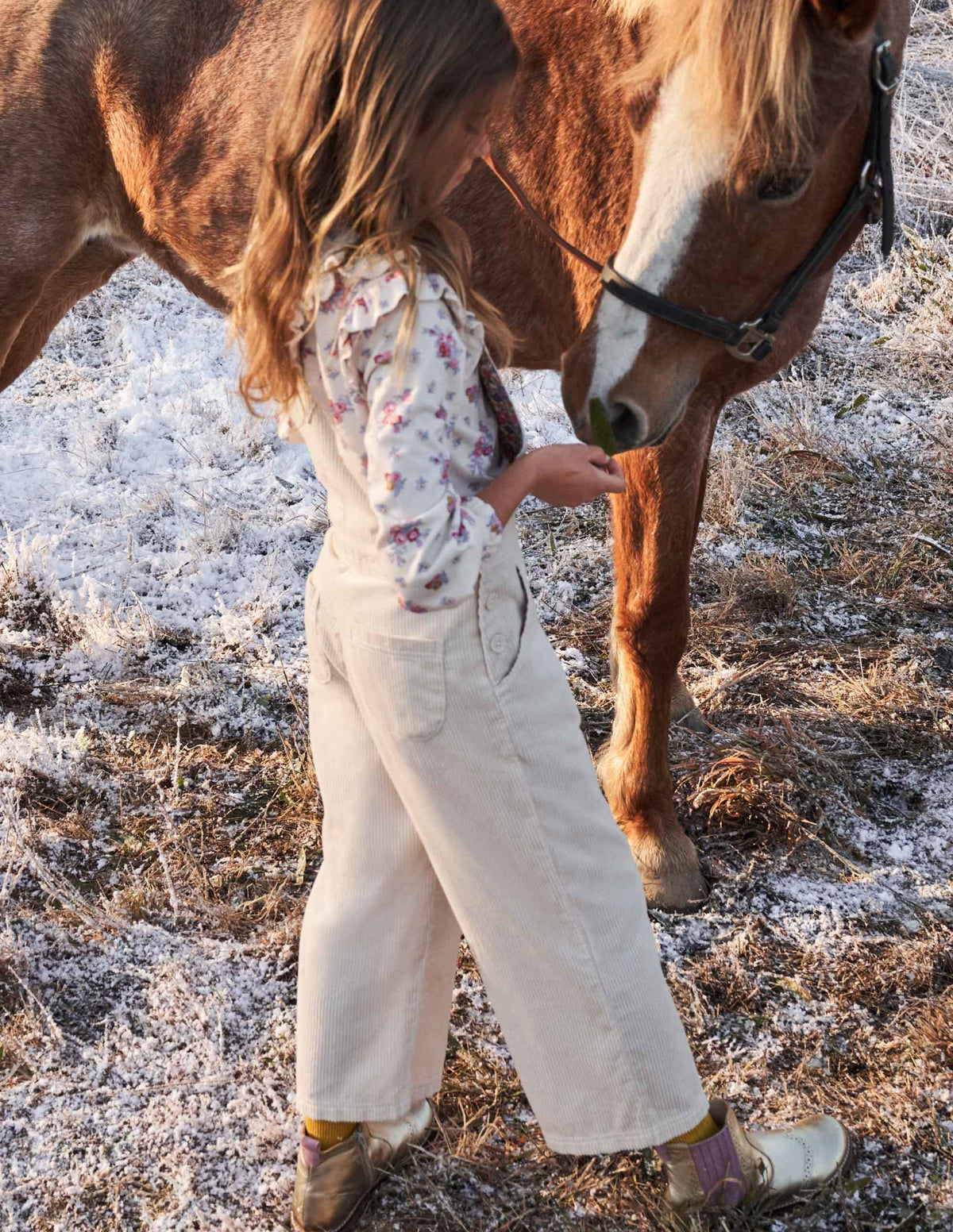 Heart Pocket Cord Dungarees-Sandpipper Pink - Image 5