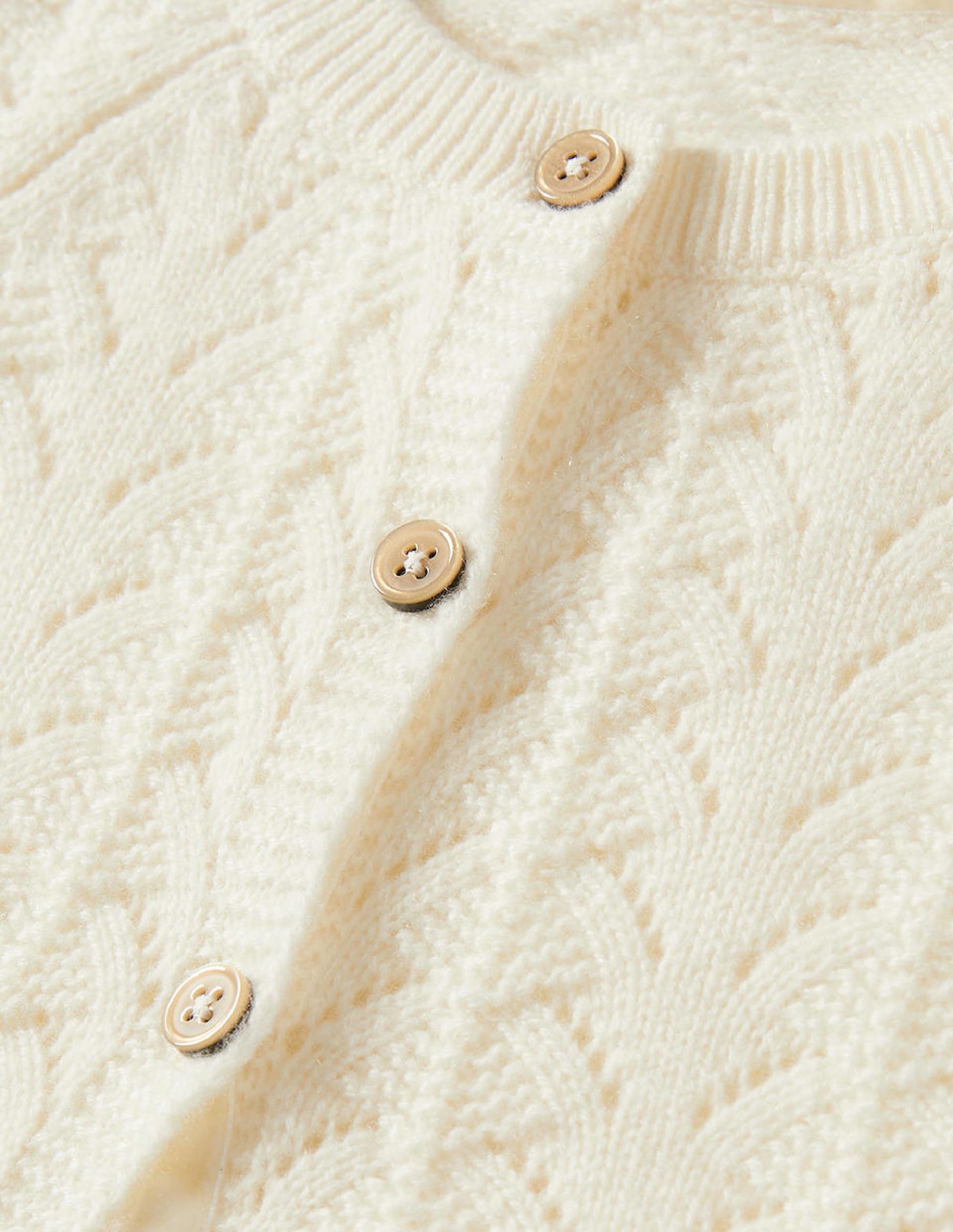 Cashmere Cardigan-Ecru Marl Cable-3