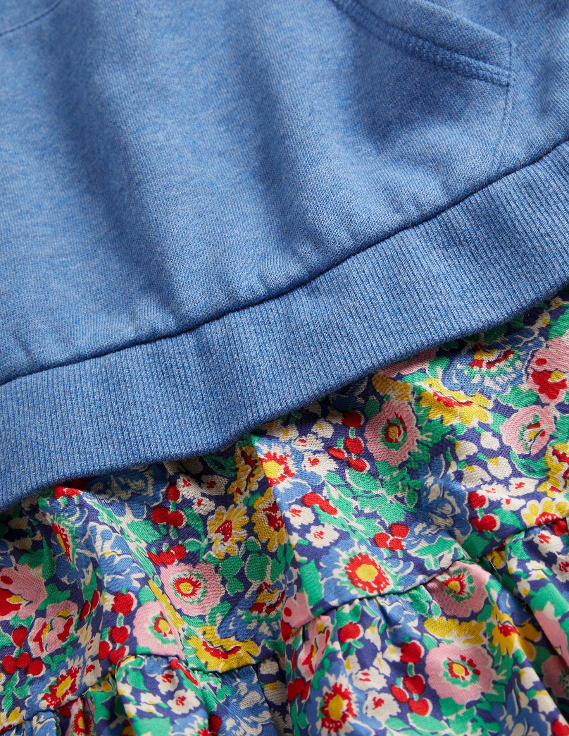 Cosy Hooded Sweat Dress-Multi Floral-3
