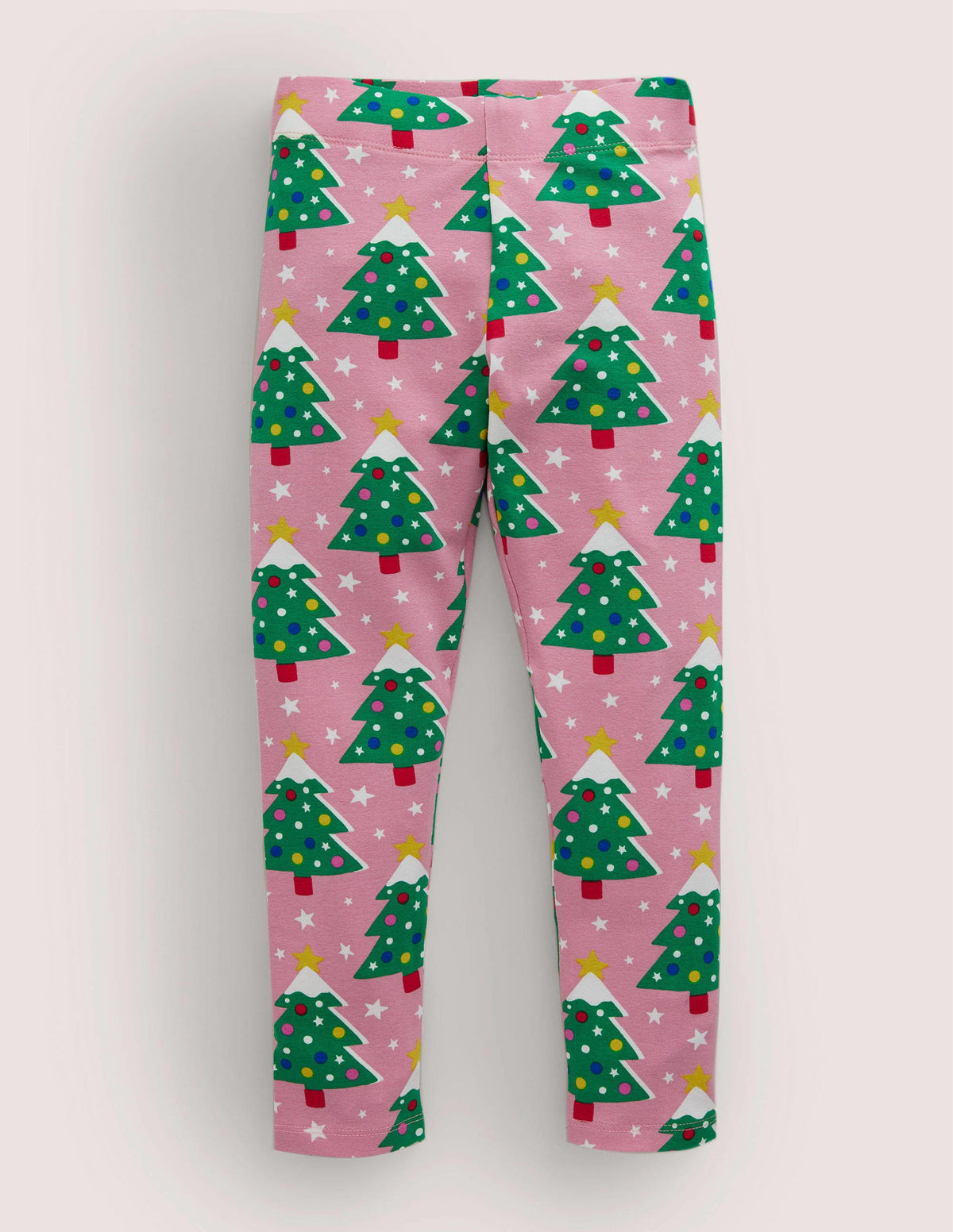 Fun Leggings-Formica Pink Christmas Trees-1