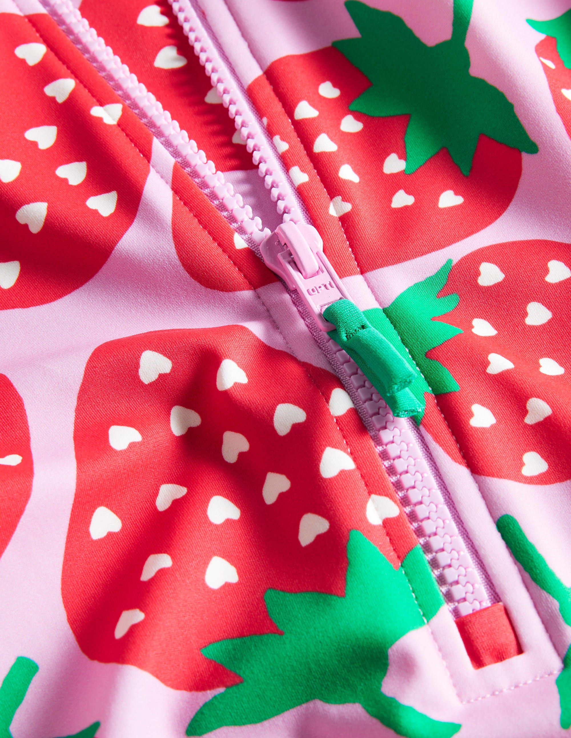 Long-sleeved Swimsuit-Tickled Pink Strawberries - Image 3